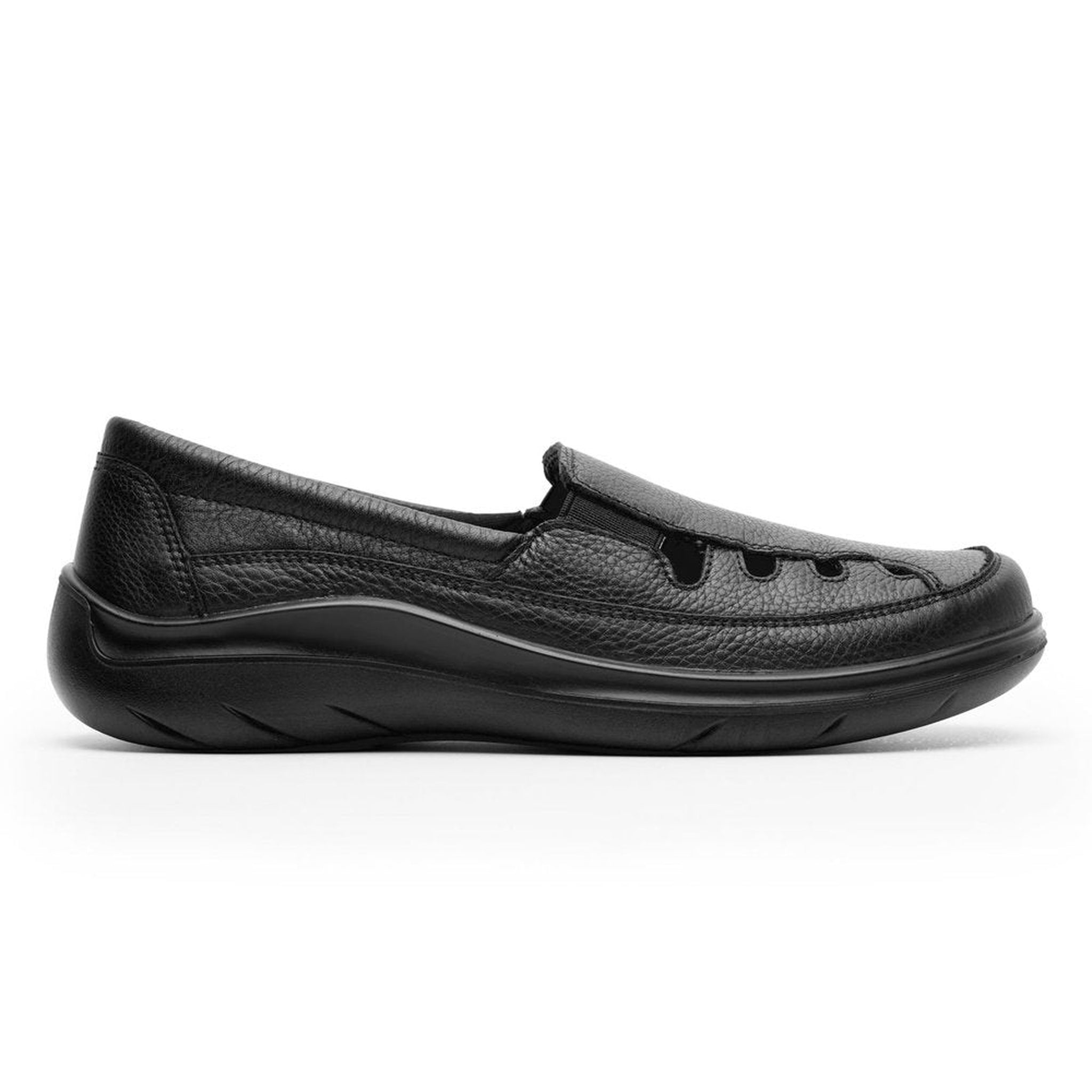 Mocasin Negro Flexi Confort Para Mujer 128701 Suela Flexible