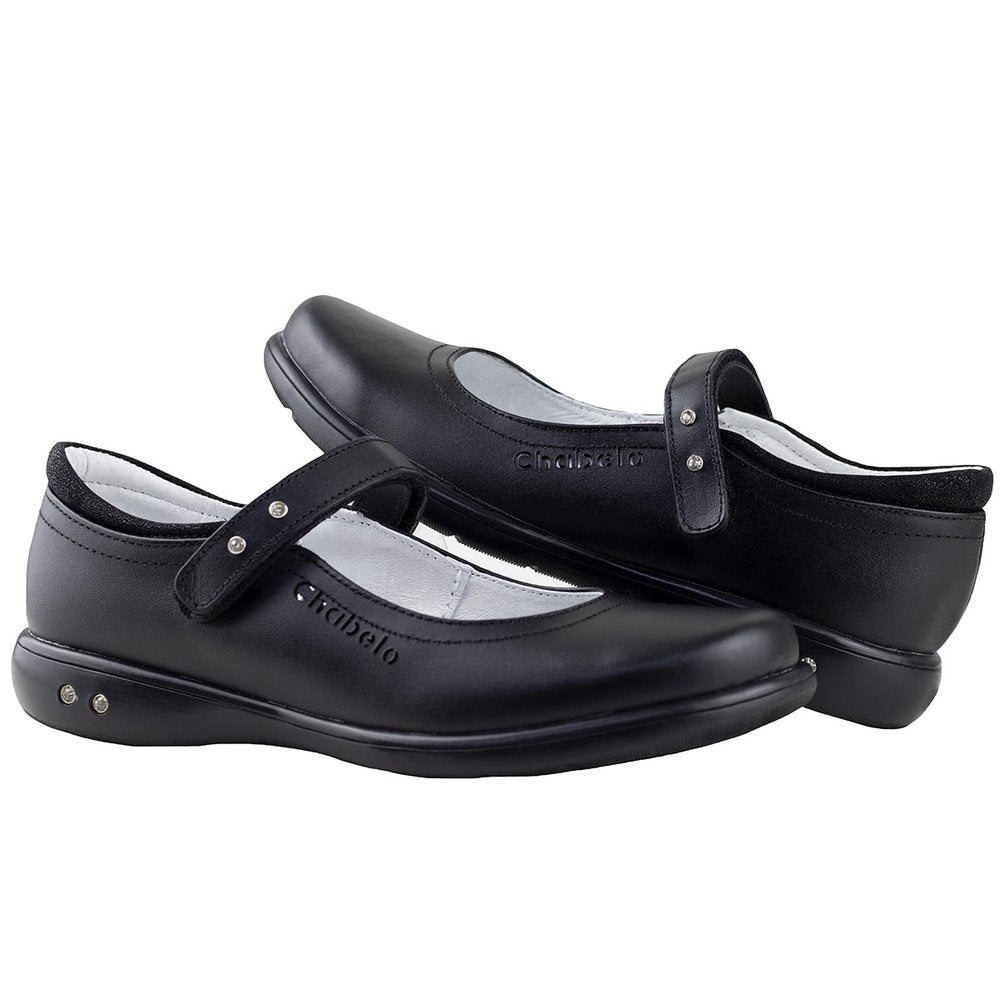 Zapato Escolar Niña Juvenil Chabelo C23-B Piel Negro 15-21