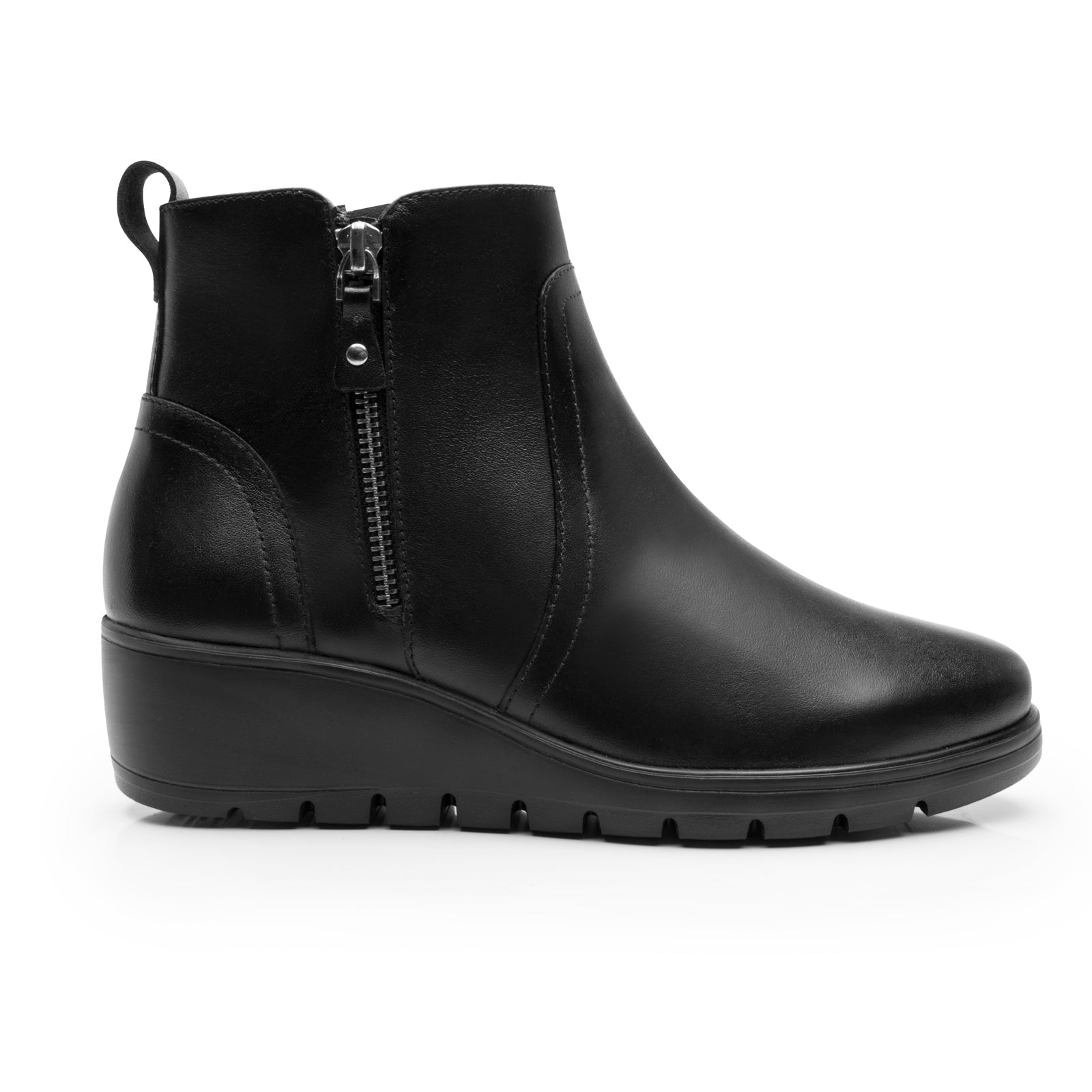 Botín Casual Tacón Cuña Para Dama Flexi 104827 Negro