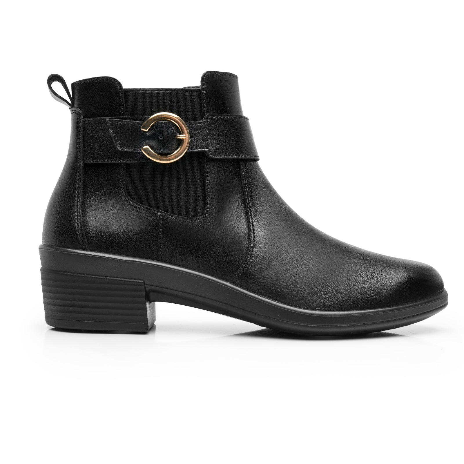 Botín Casual Confort Hebilla Para Dama Flexi 130008 Negro