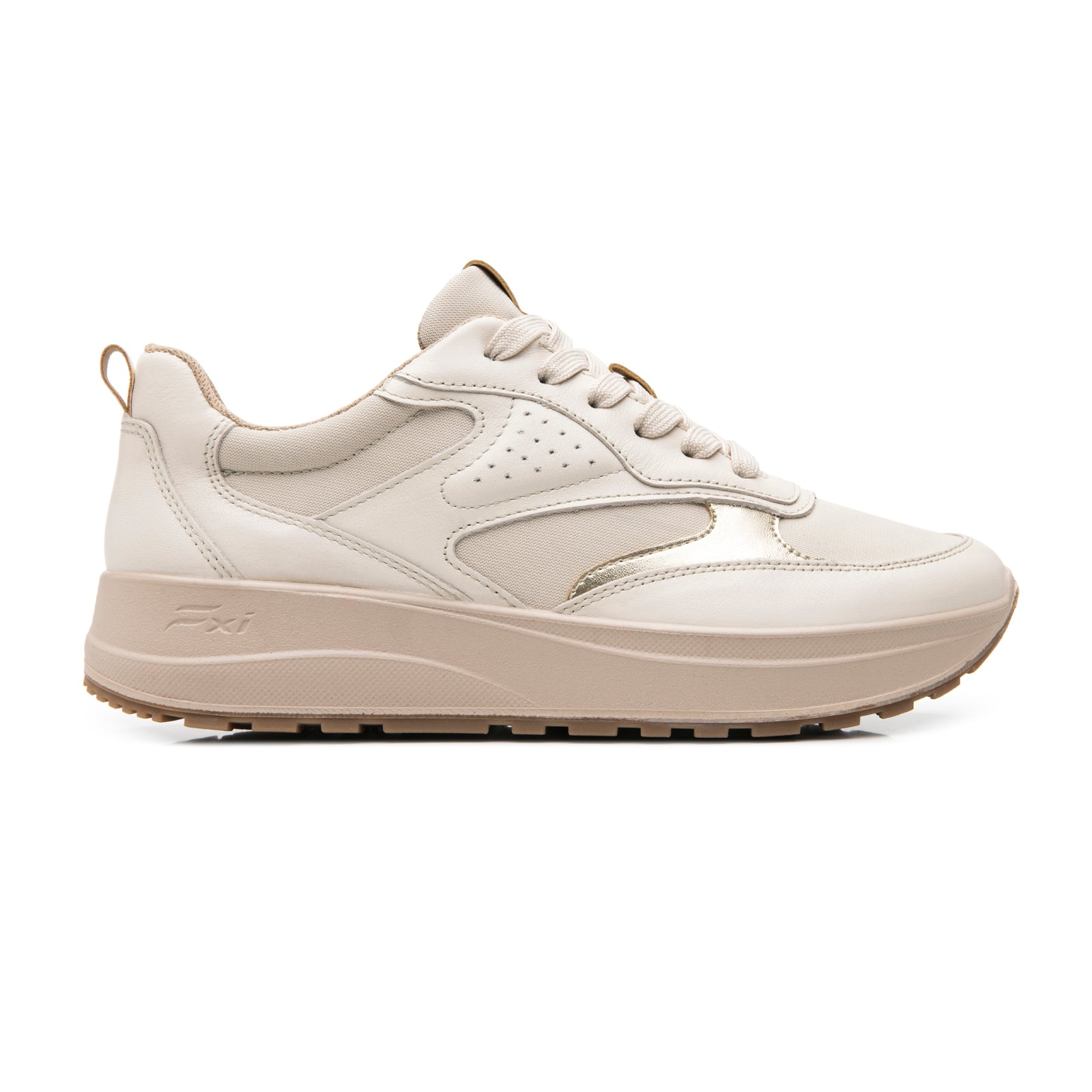 Tenis Casual Cómodos Para Dama Flexi 117210 Beige