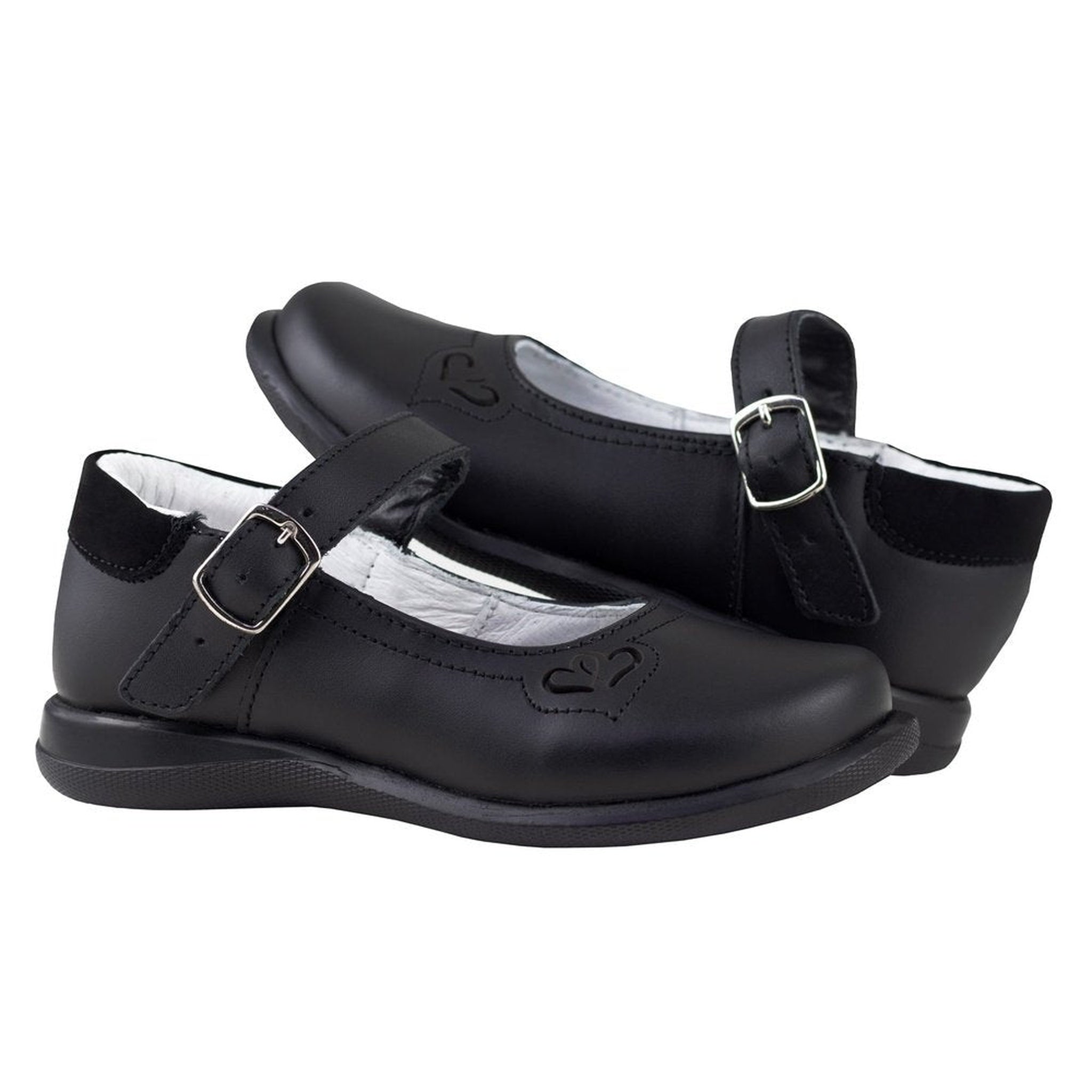 Zapatos Escolar Chabelo Para Niña C333-a Piel Negro 21.5-26