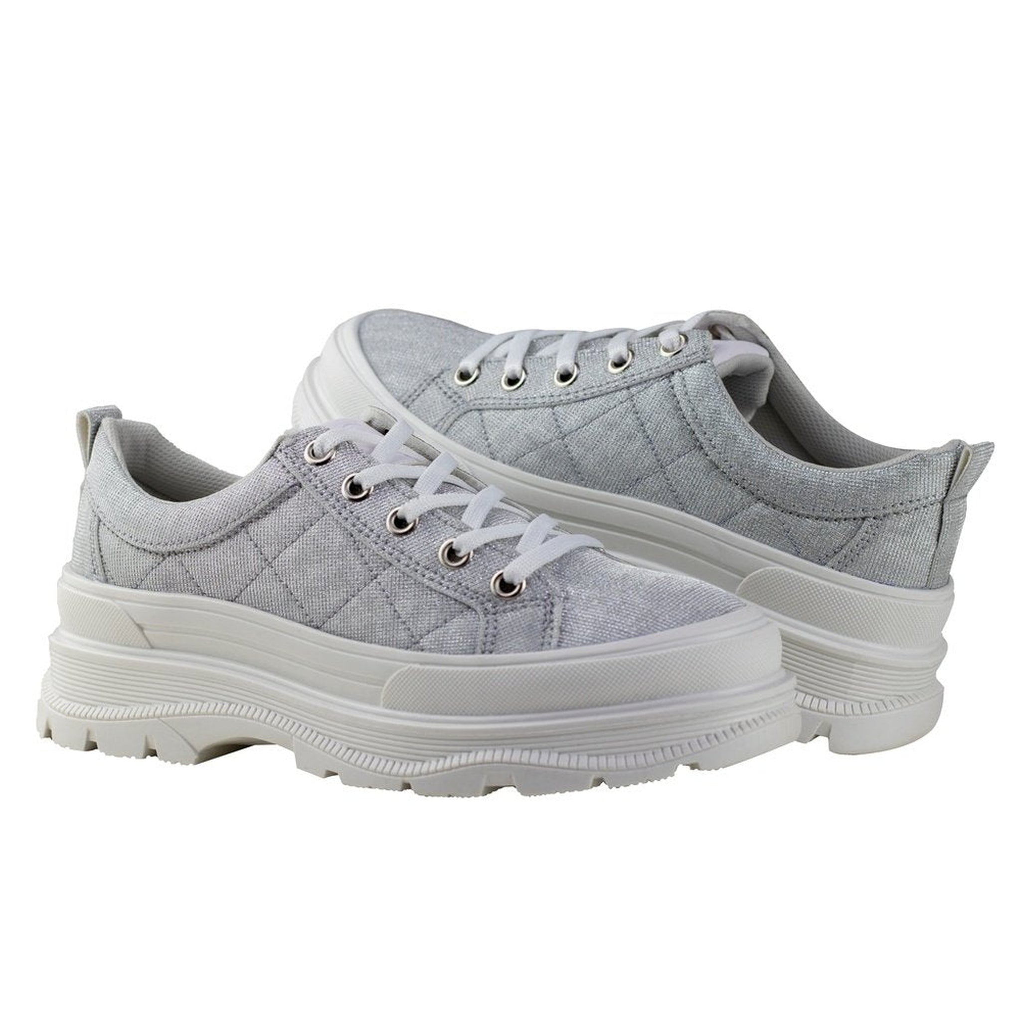 Tenis Gris Mujer Urbanos Capa De Ozono Confort 652001 Plata
