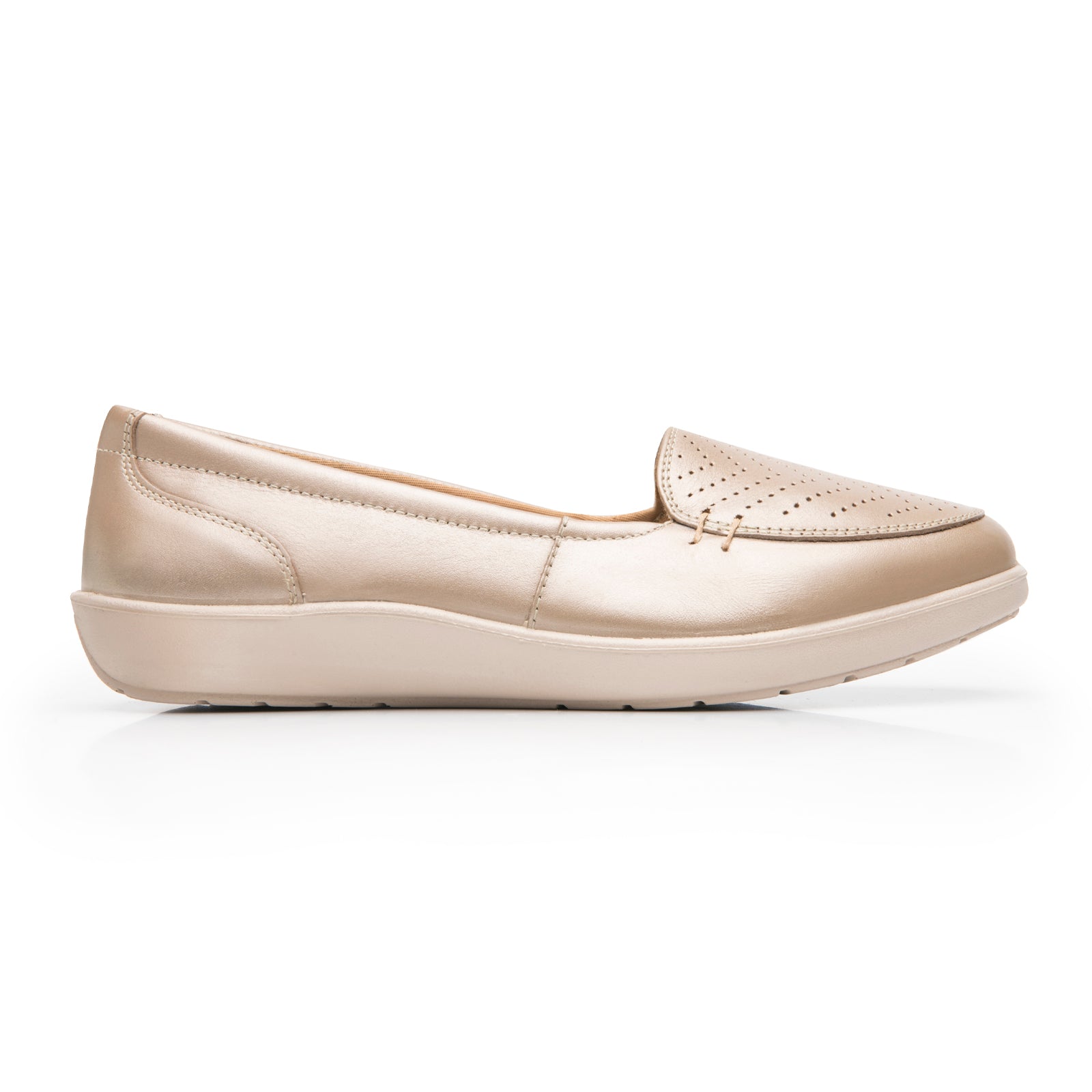 Zapato Mocasín Clásico Confort Casual Para Dama Flexi 101912 Dorado