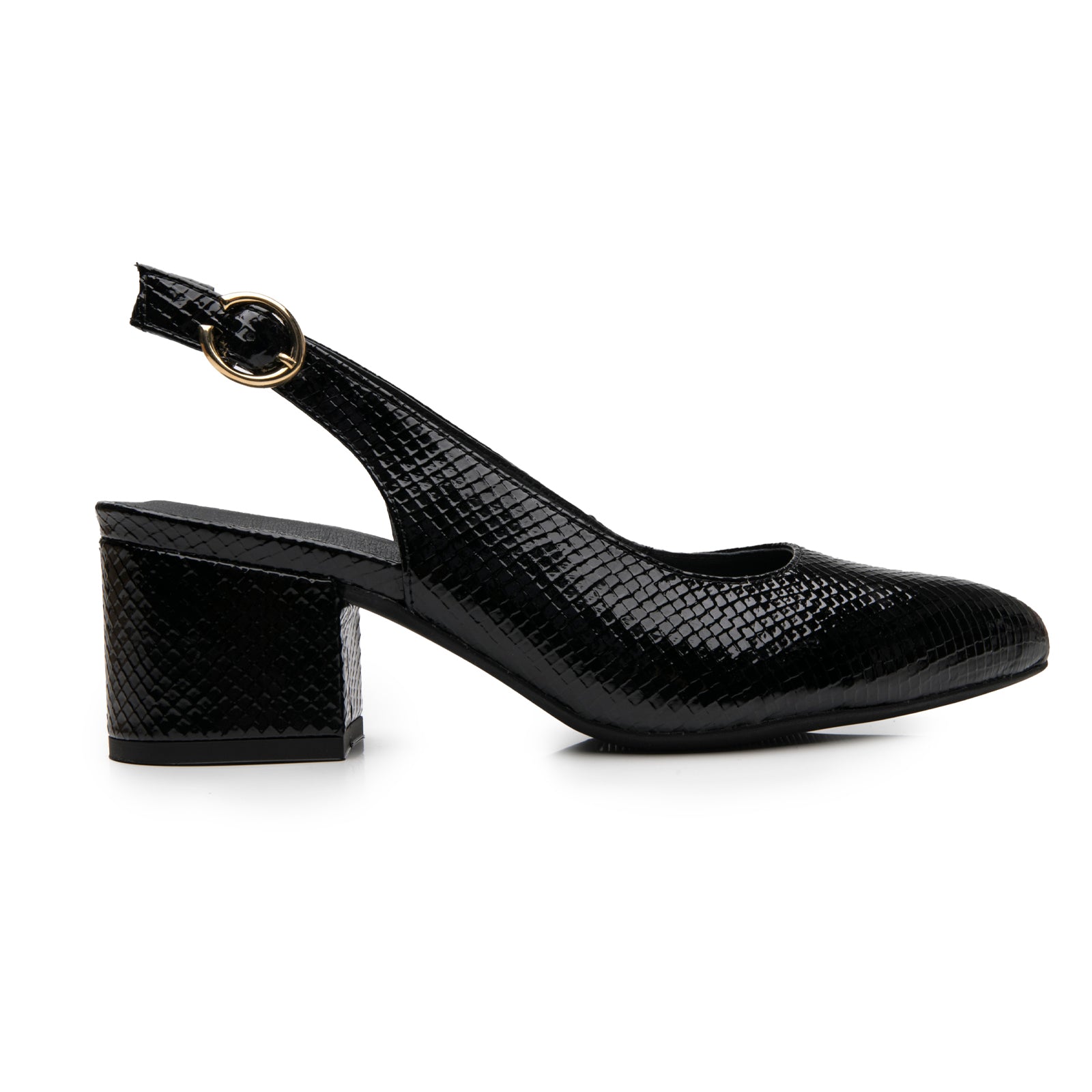 Zapatilla de Punta Tacón Medio Para Mujer Flexi 137503 Negro
