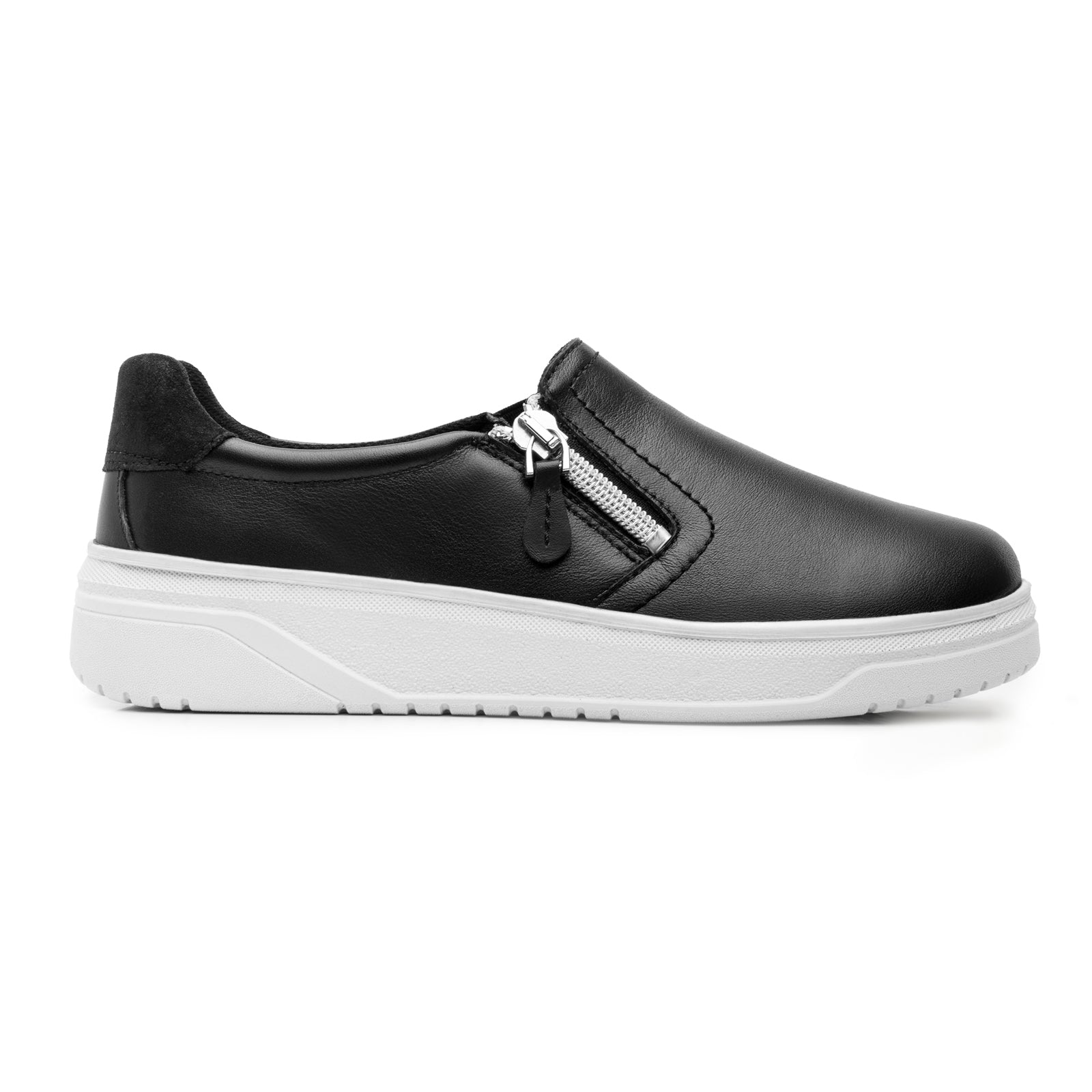 Tenis Confort Casual Cierre Para Dama Flexi 136604 Negro
