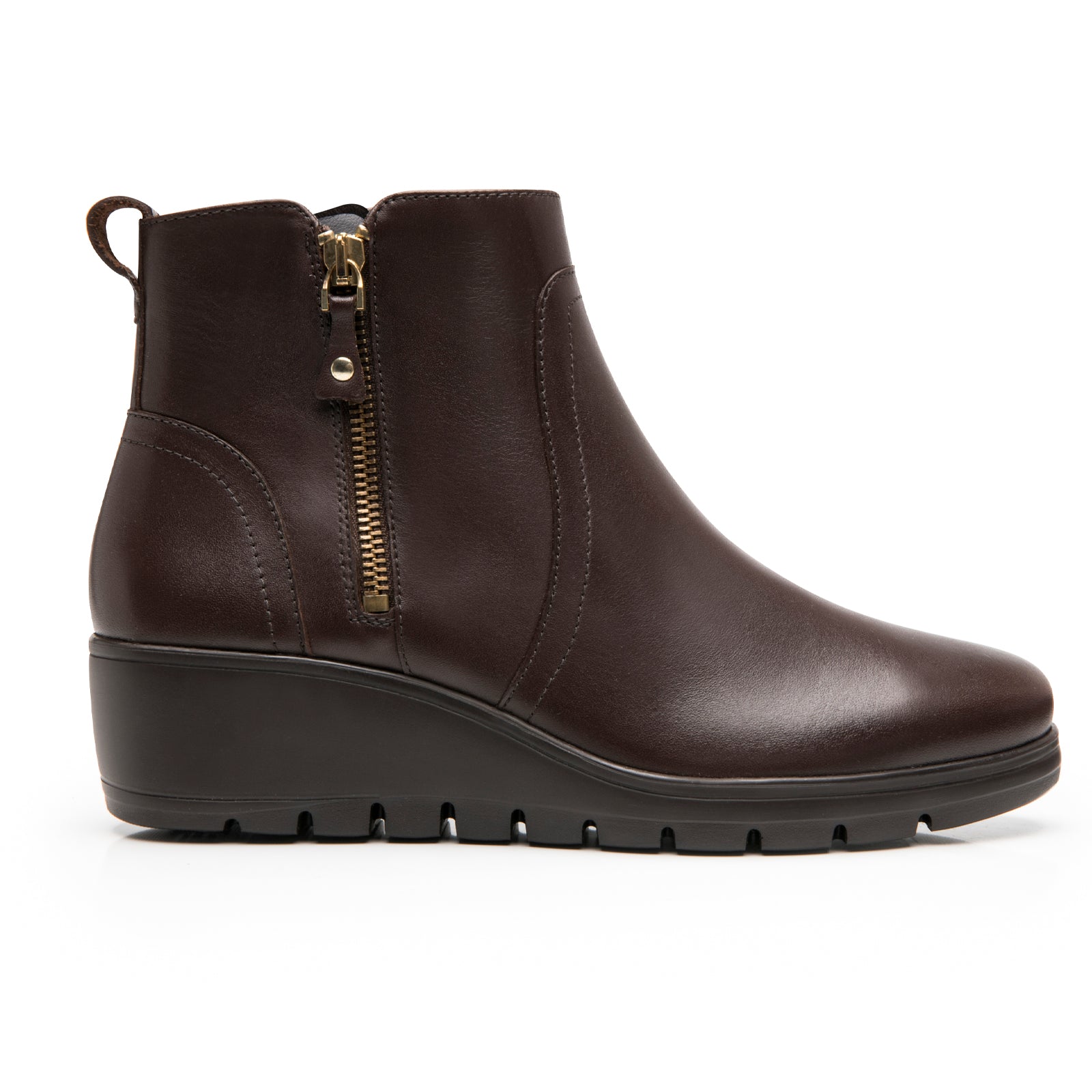 Botín Casual Tacón Cuña Para Dama Flexi 104827 Madera