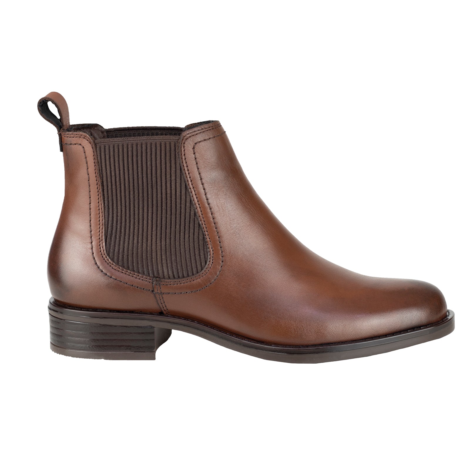 Botín Chelsea De Piel Casual Para Dama Gino Cherruti 5306 Café