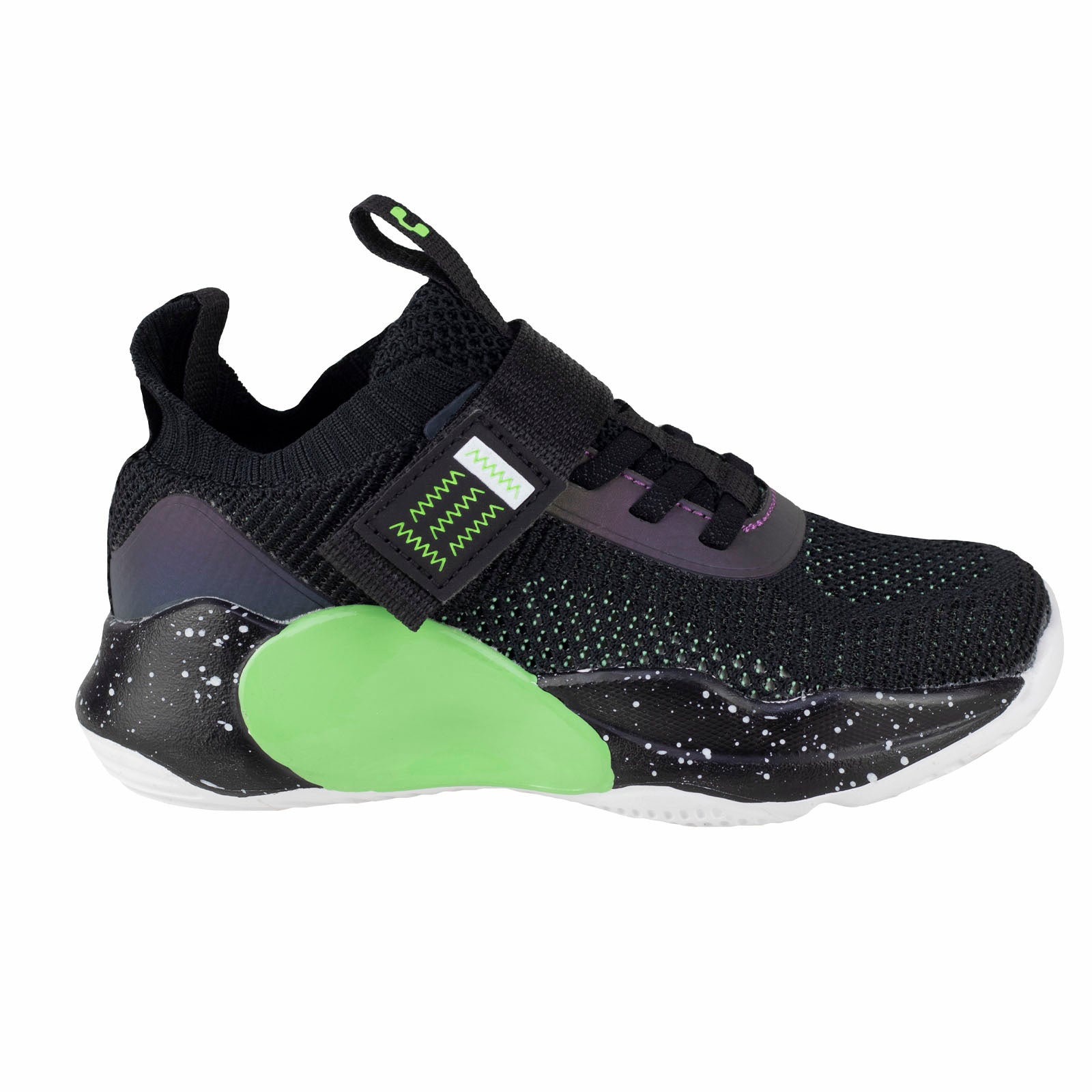 Tenis Deportivo Para Niño Charly Kids 1098353 Negro Limón