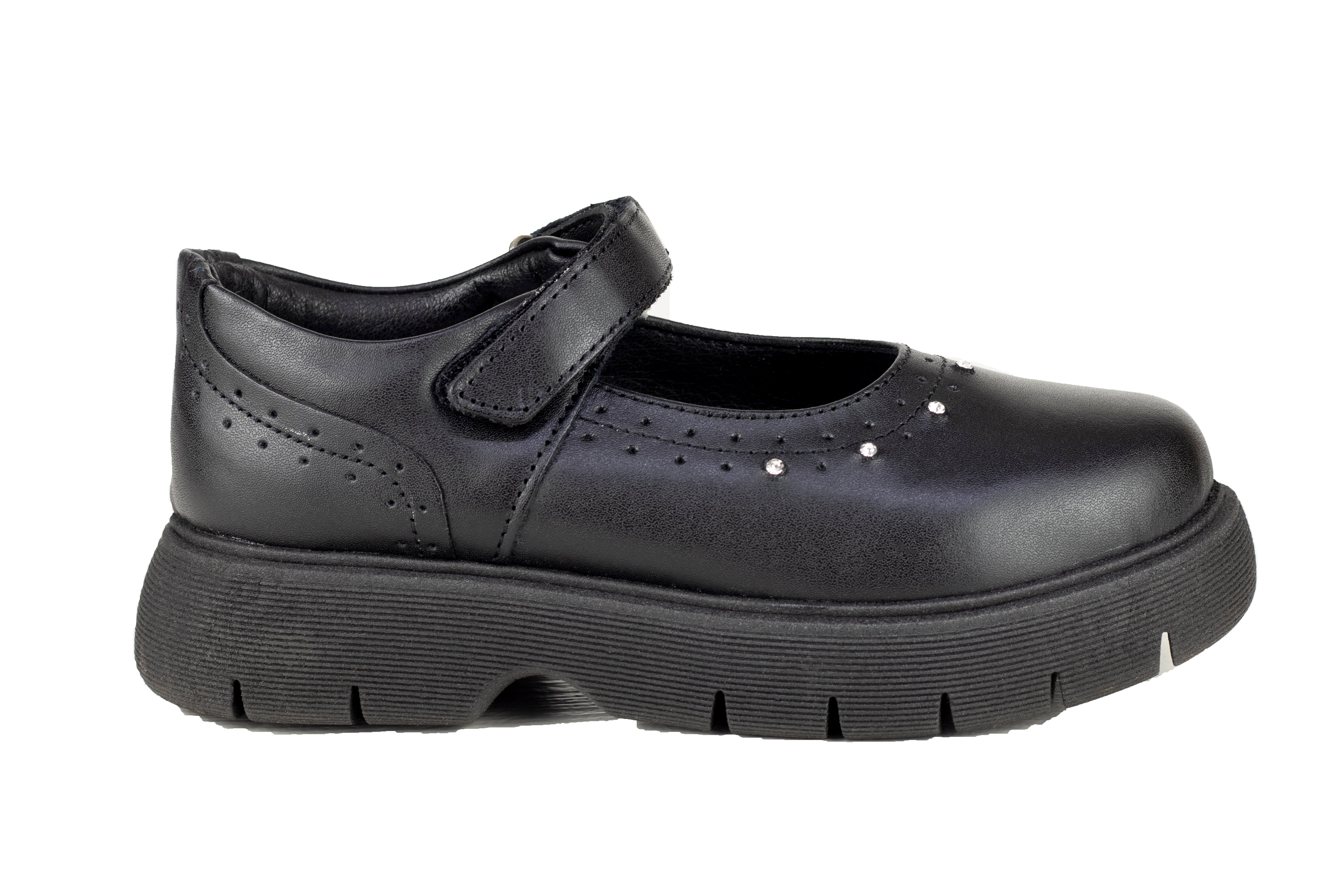Zapato Ajuste Contactel Escolar Para Niña Chabelo C713-B Negro 21.5-24
