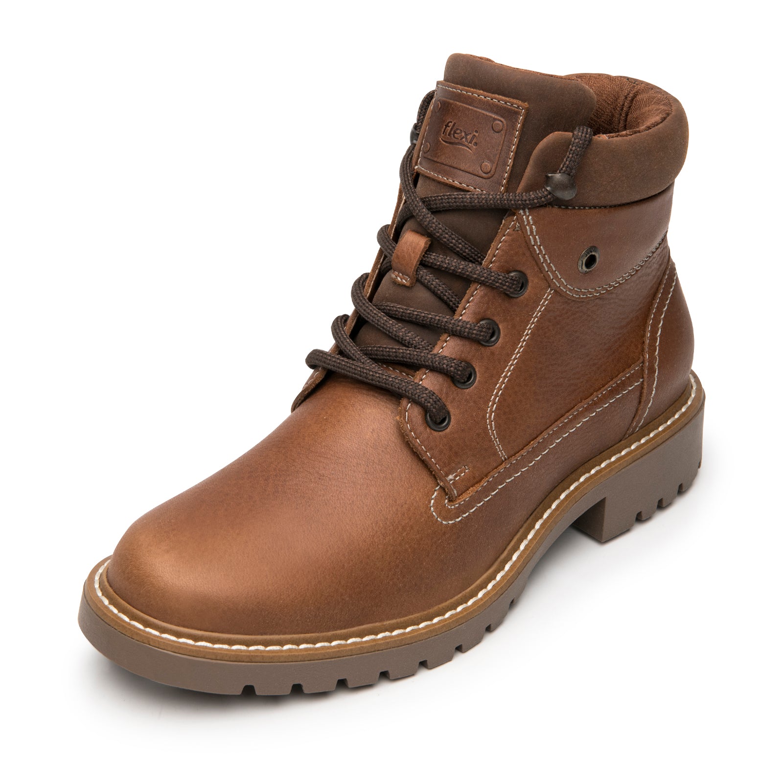Botin Outdoor Casual Para Dama Flexi 37824 Tan