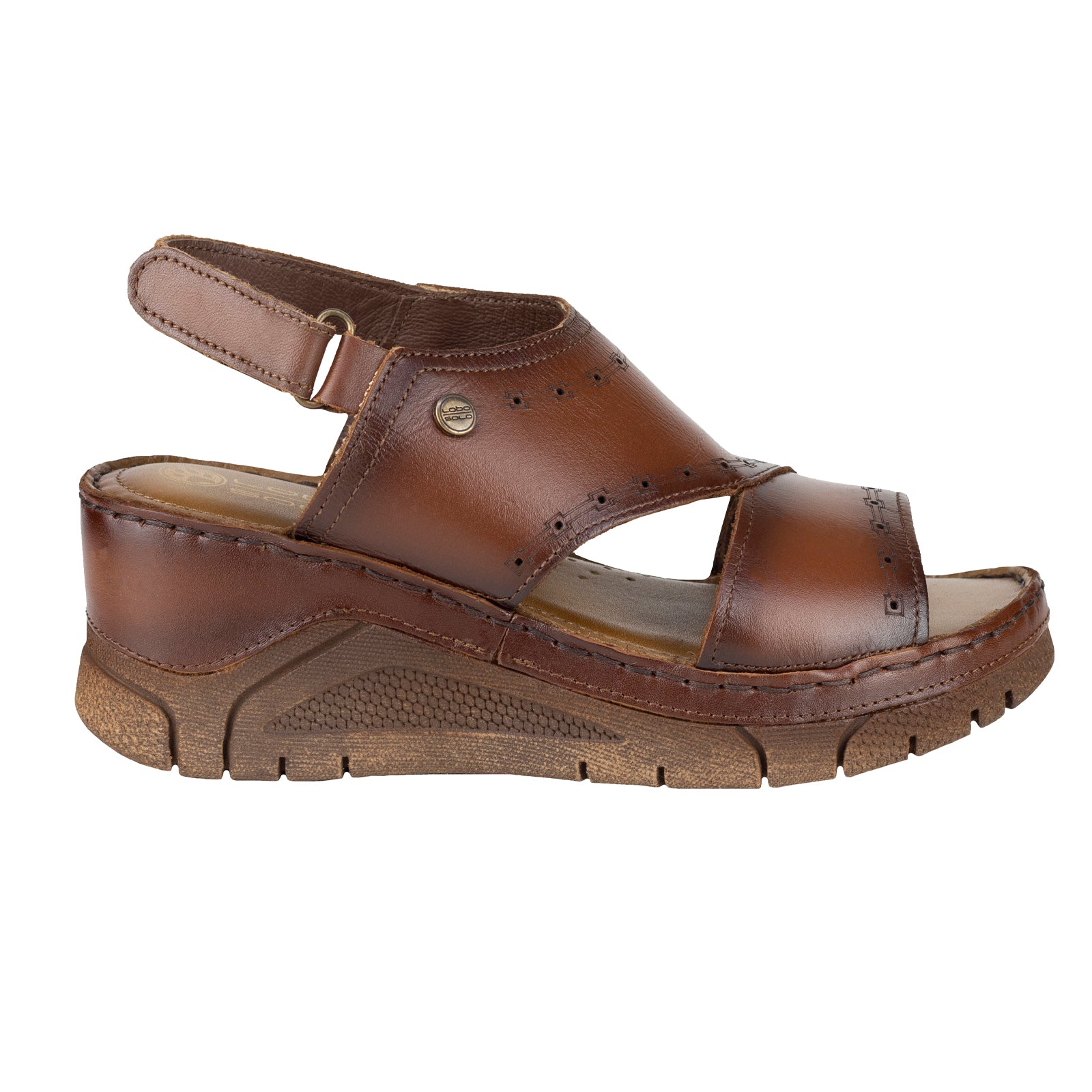 Sandalia Plataforma Confort Para Dama Lobo Solo 1381 Orange