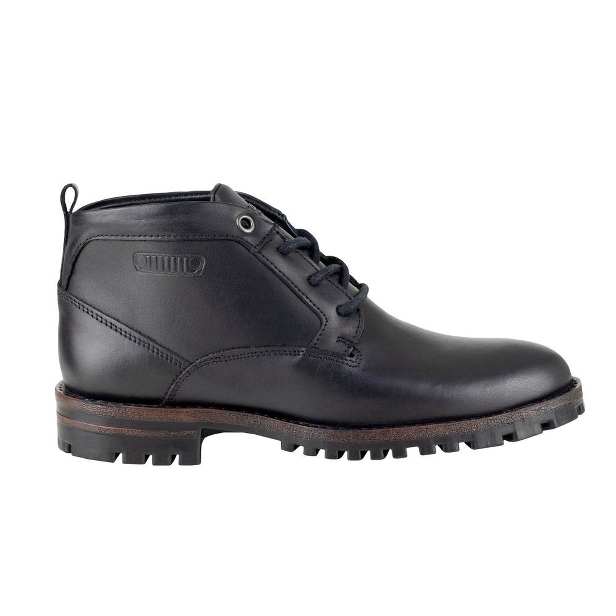 Botas Jeep Casuales Para Hombre 901 Negro Piel Lisa Confort