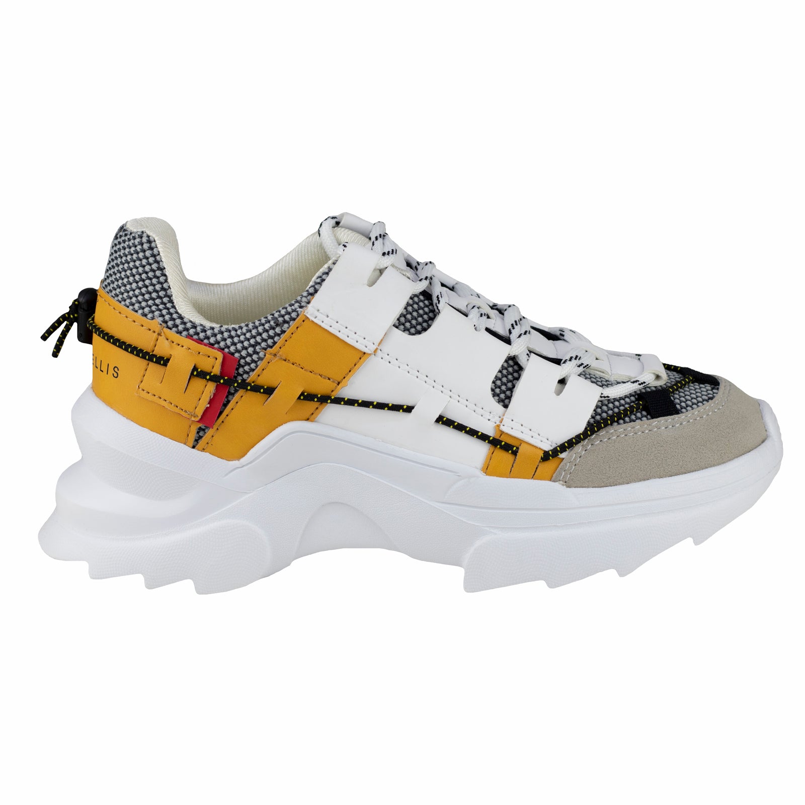 Tenis Chunky Para Dama Perry Ellis 9016 Blanco Amarillo
