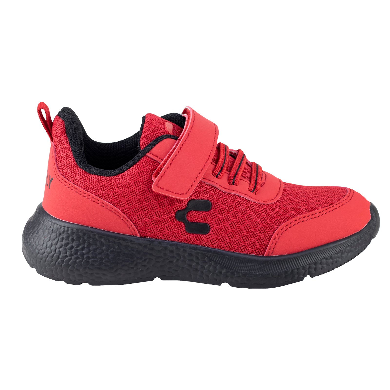Tenis Running Para Niño Charly 1098767 Rojo Negro