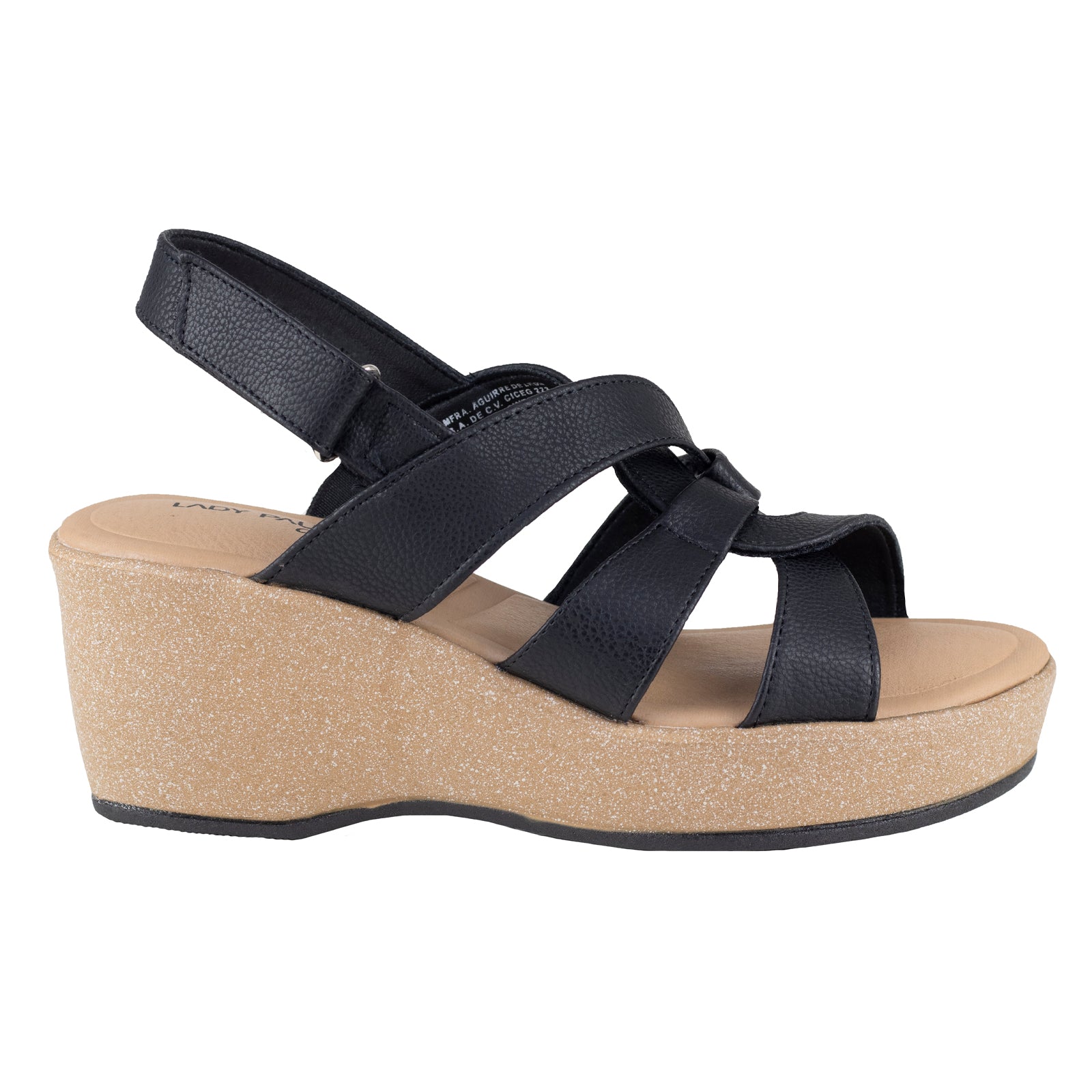Sandalia De Plataforma Para Dama Lady Paulina 38301 Negro