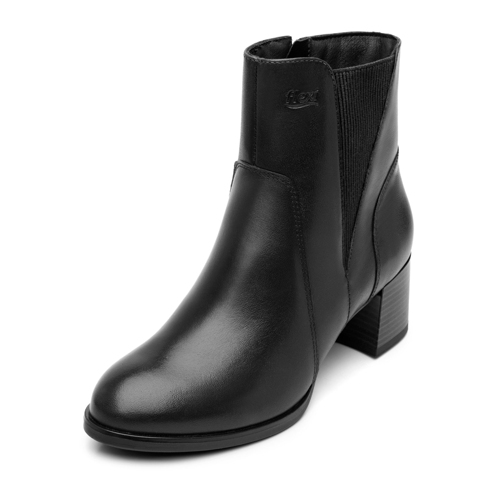 Botín de Tacón Bajo Casual Para Dama Flexi 137304 Negro