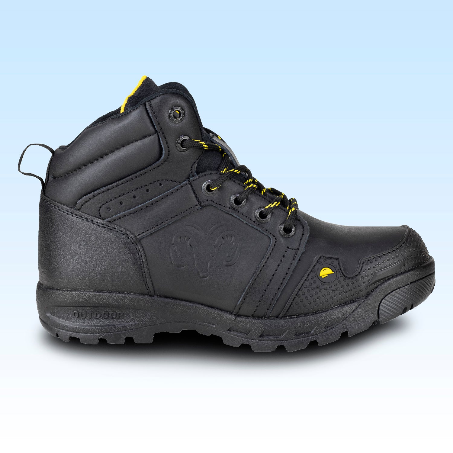 Bota de Seguridad Casco Poliamida Caballero New Ram 9253 Negro Amarillo