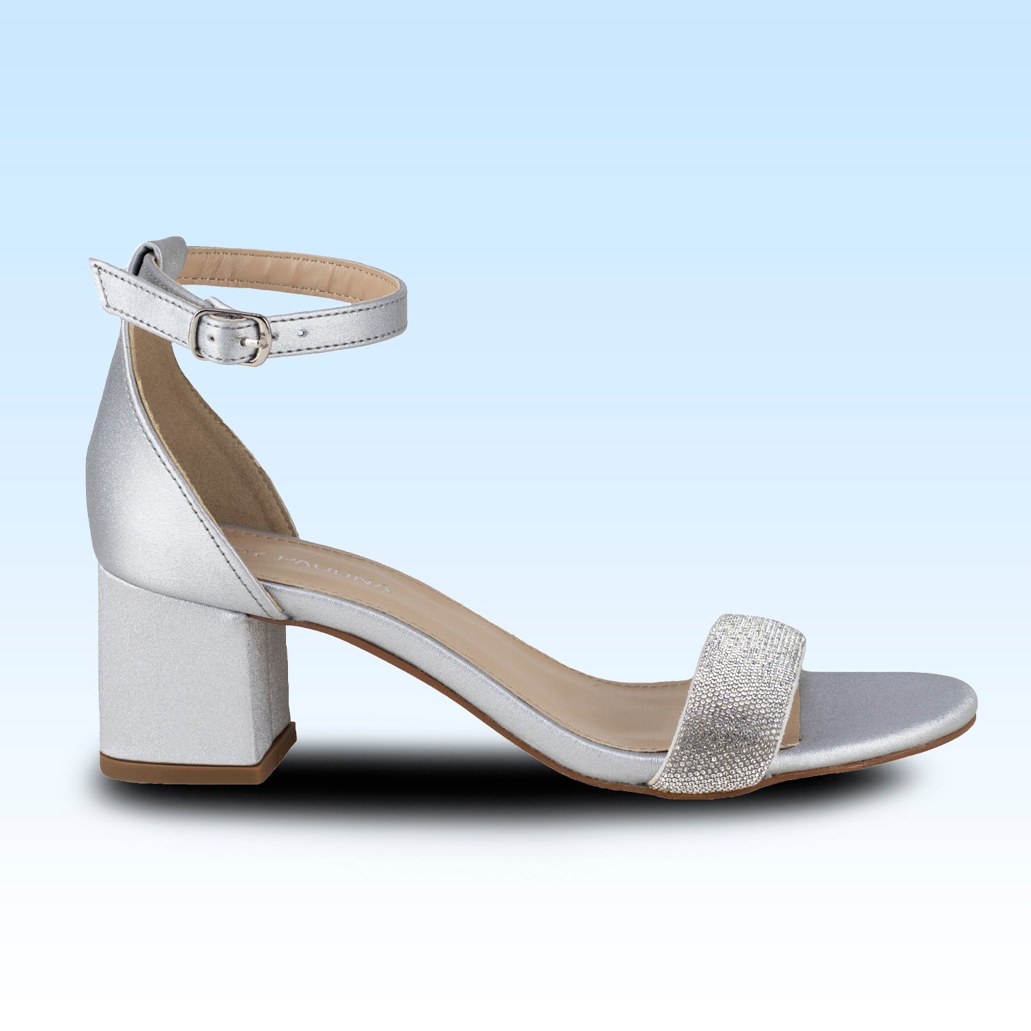 Sandalia de Tacón Dama Lady Paulina Almendra 21217 Plata