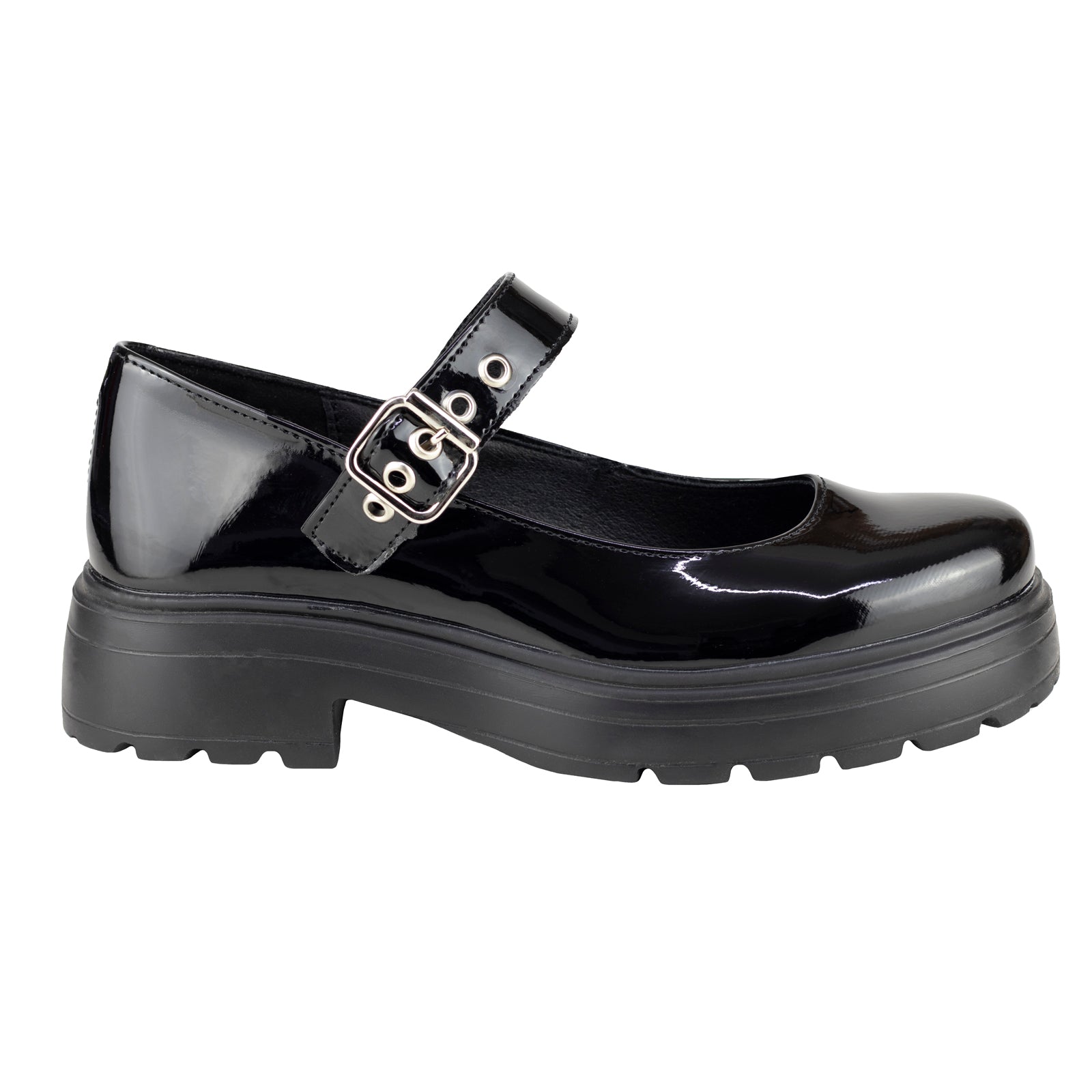 Zapato Escolar Para Niña Green Love 94111 Charol Negro 22-26
