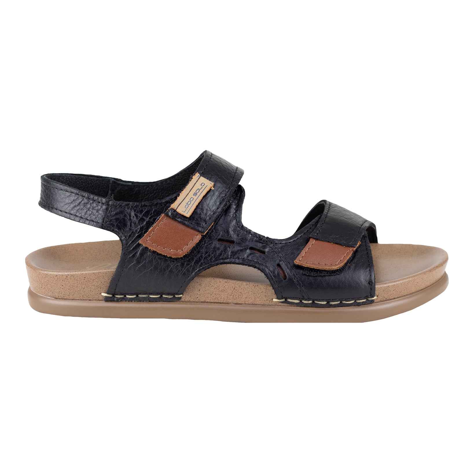 Sandalia Casual Para Dama Lobo Solo 2487 Negro