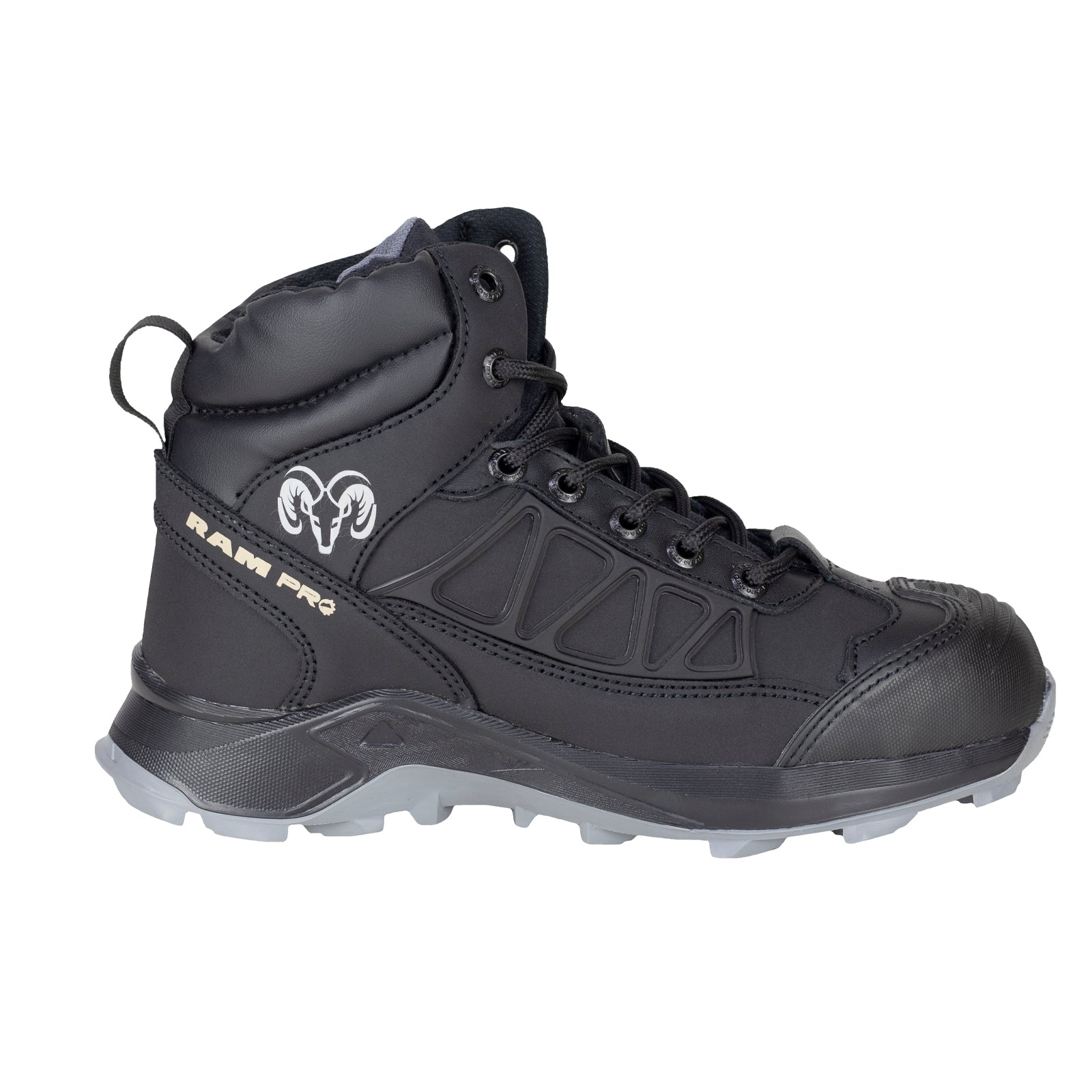 Bota Industrial Casco Acero Para Caballero New Ram 9307 Negro