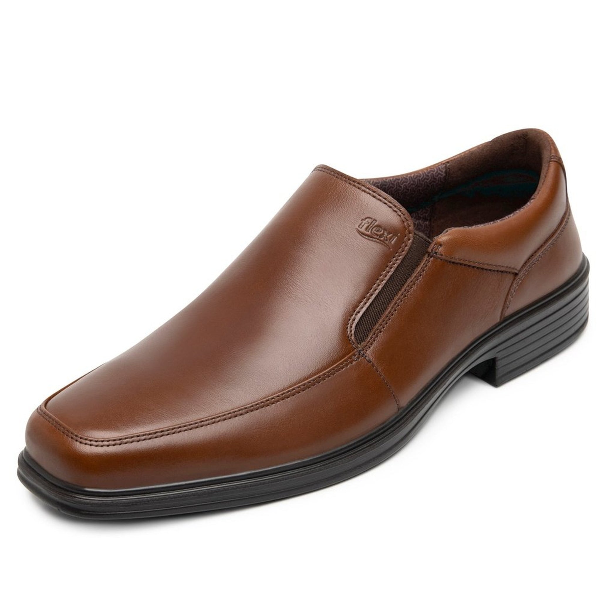 Mocasines Semi Vestir Hombre Flexi 406409 Marrón Shock Point