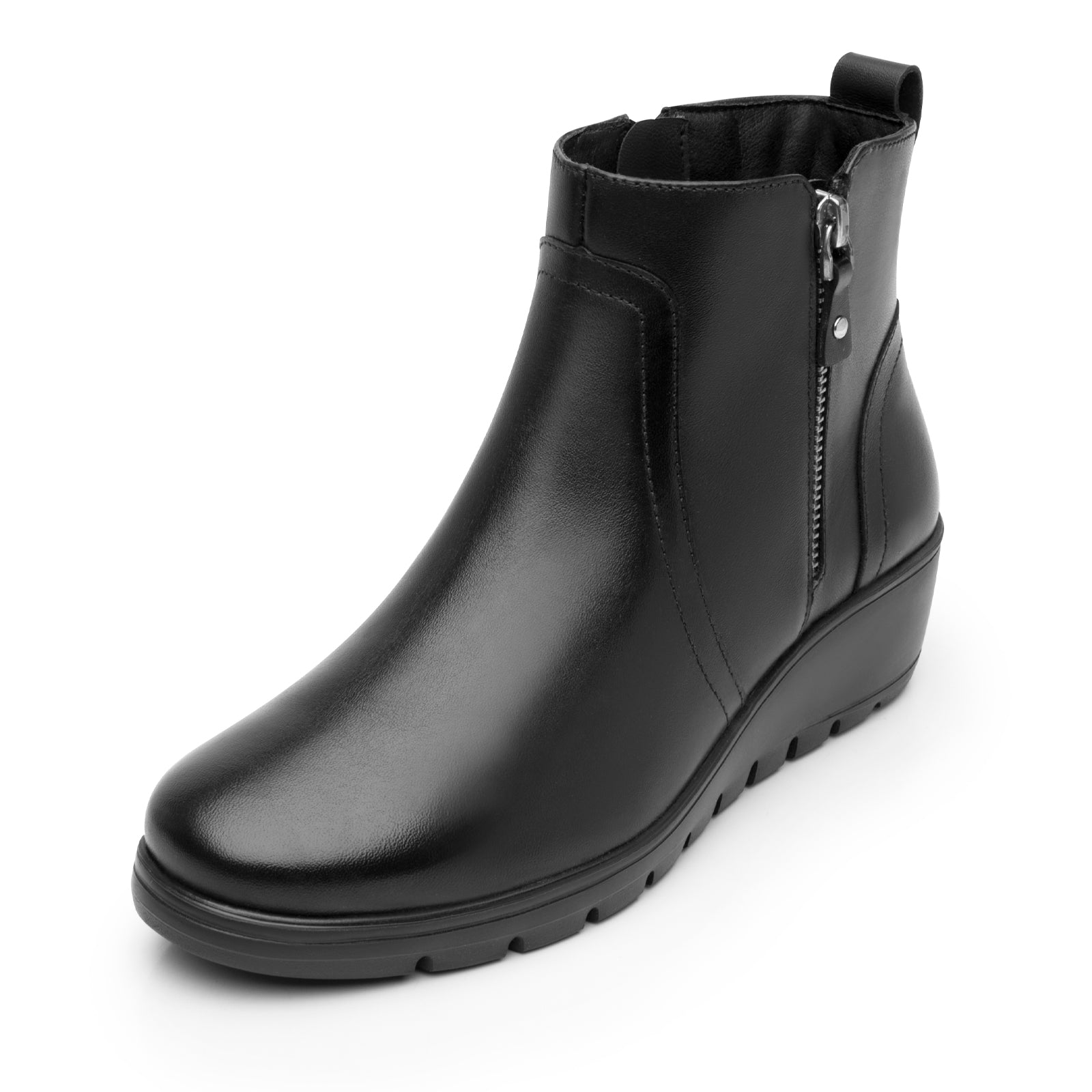 Botín Casual Tacón Cuña Para Dama Flexi 104827 Negro