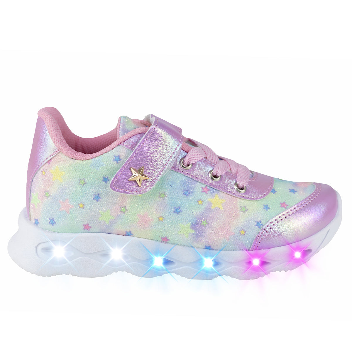 Shoes Tenis Led Dama Tenis Con Luces Niña Kids Shoes 202 Rosa