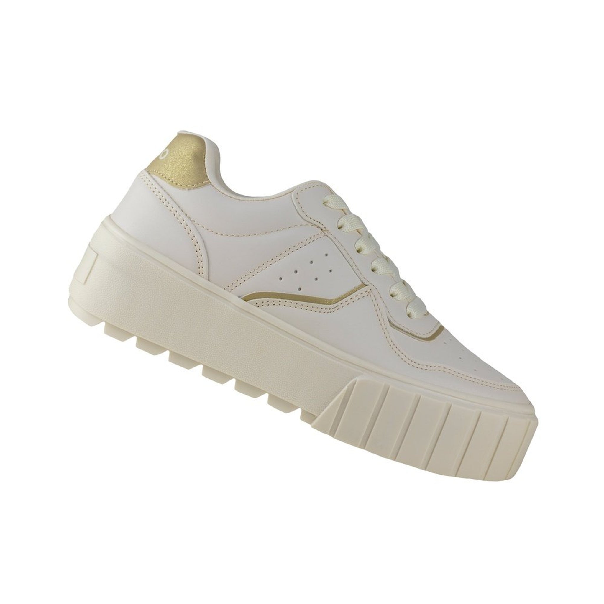 Tenis Urbano Suela Gruesa Mujer 634803 Latte Capa De Ozono