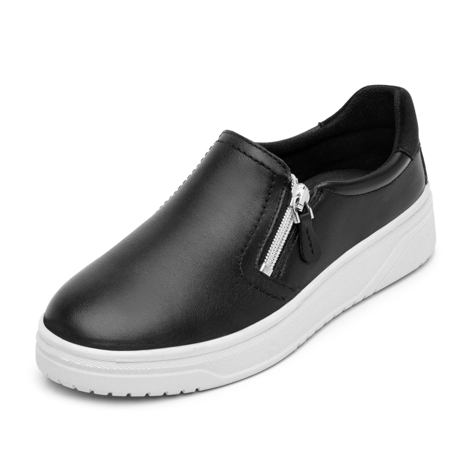 Tenis Confort Casual Cierre Para Dama Flexi 136604 Negro