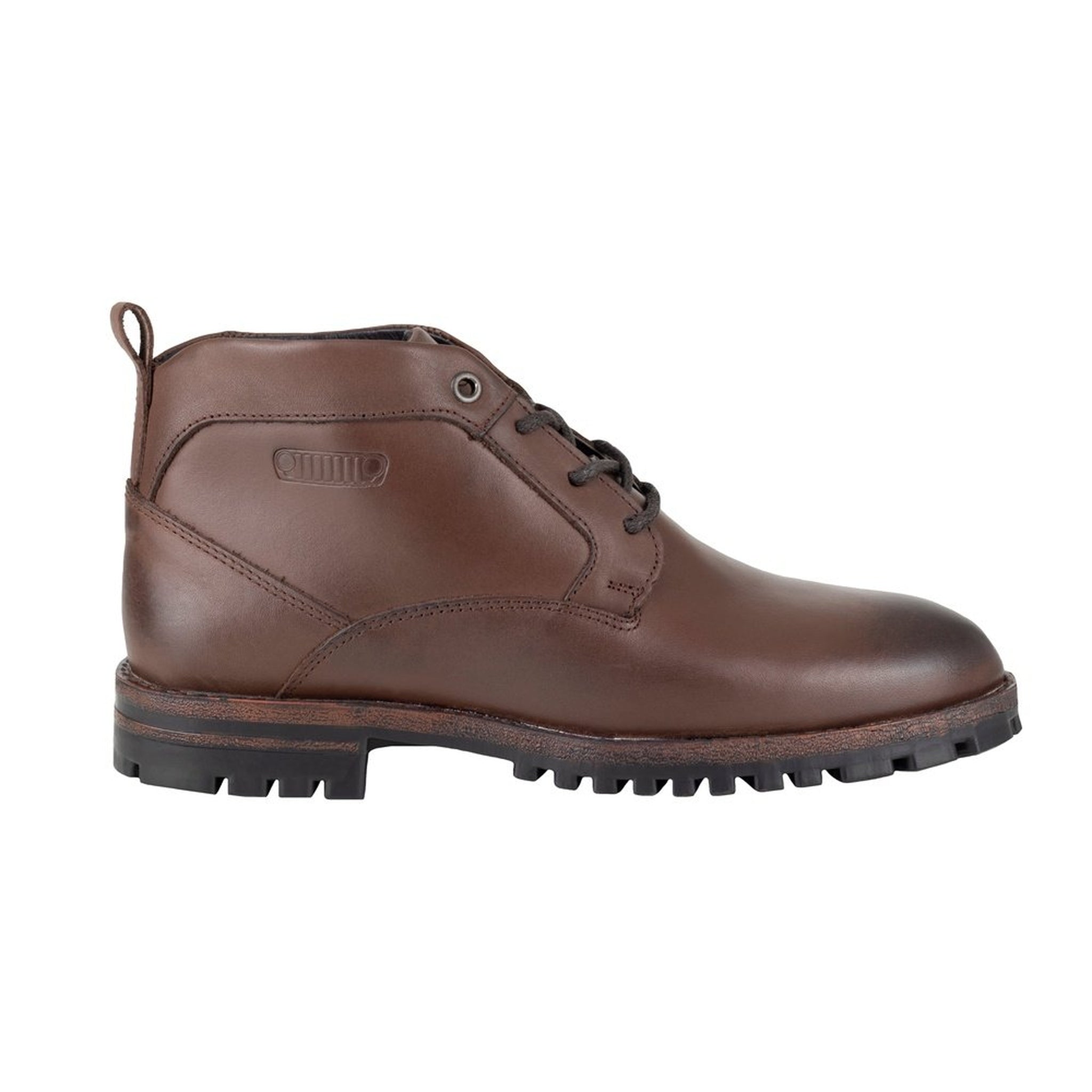 Botines Jeep Para Hombre Casuales 901 Café Piel Lisa Confort
