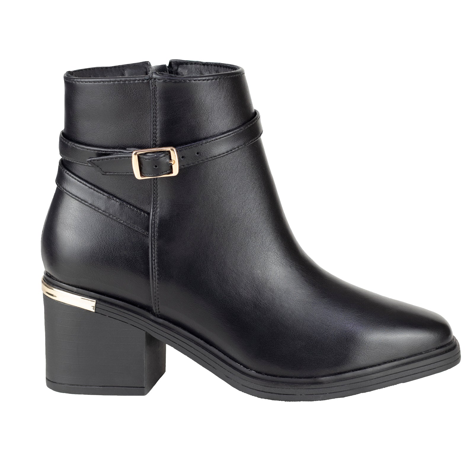 Botín de Dama Tacón Medio Casual Para Dama Lady Paulina 39901 Negro