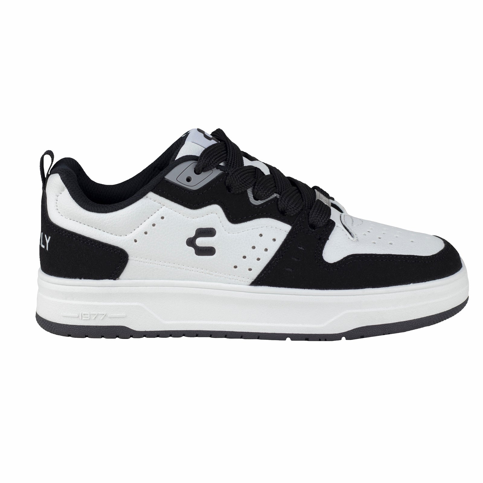Tenis Choclo Urbano Casual Para Caballero 1087465 Blanco Negro