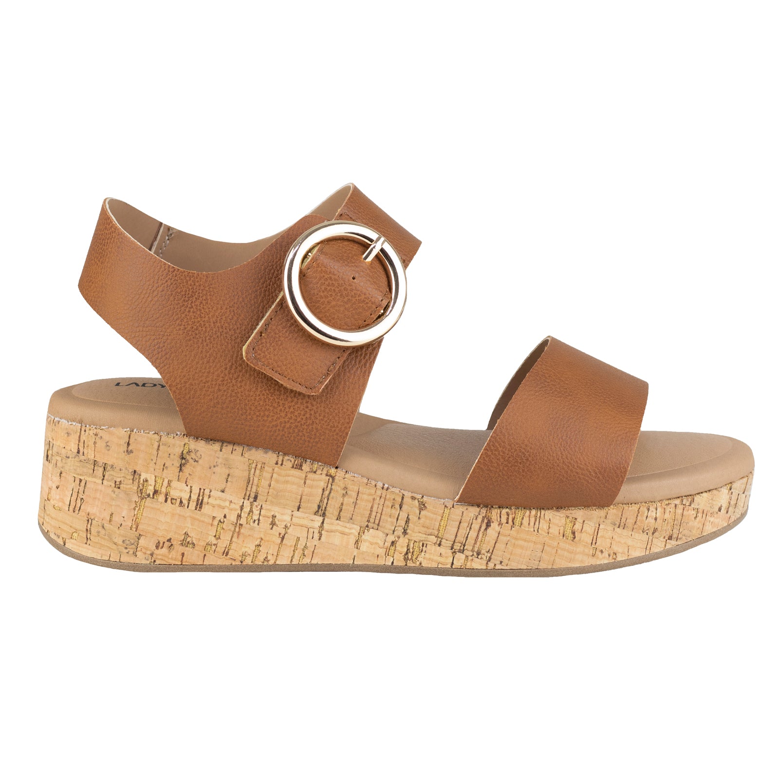 Sandalia Casual Para Dama Lady Paulina 38501 Canela