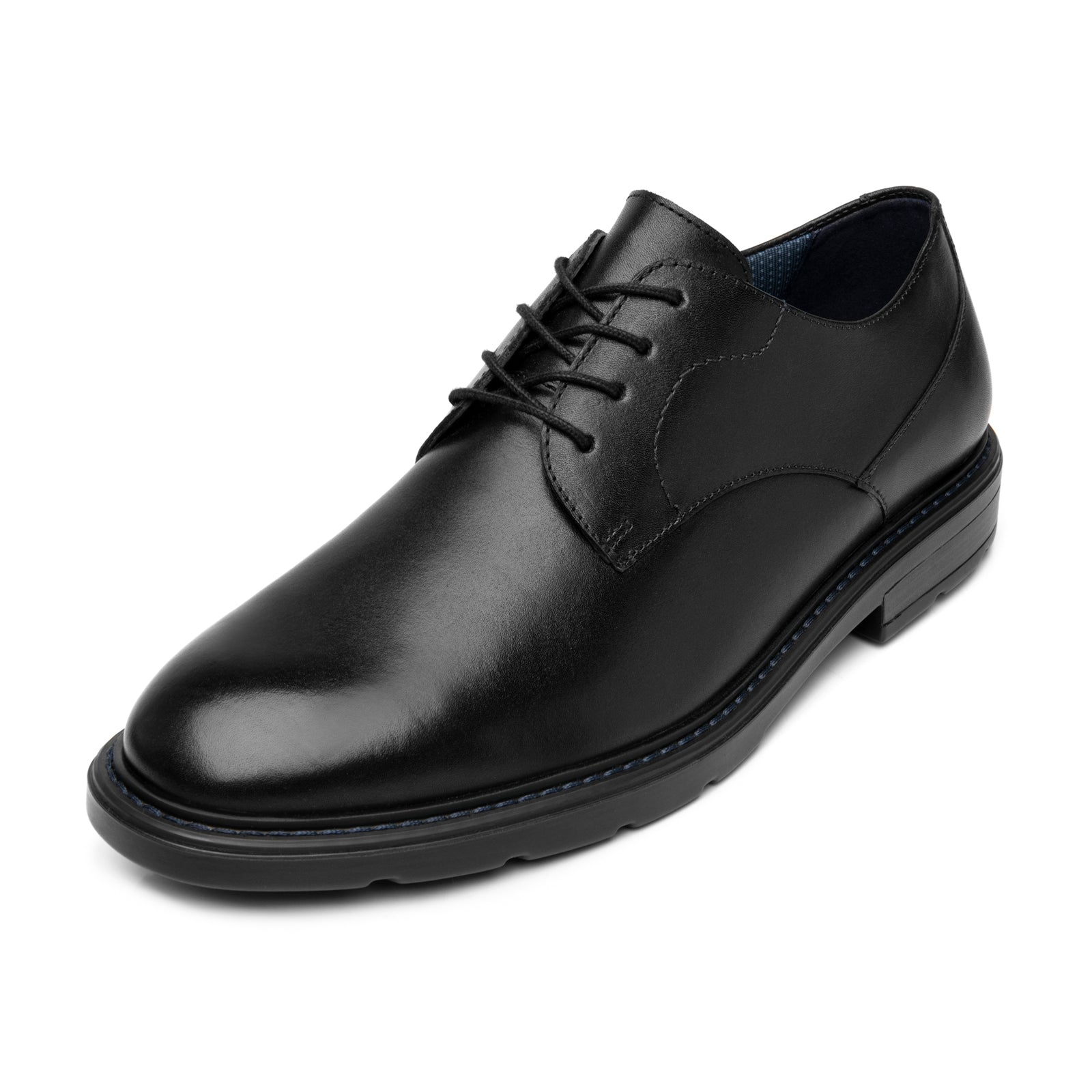 Zapato Derby Vestir Casual Para Caballero Flexi 419405 Negro
