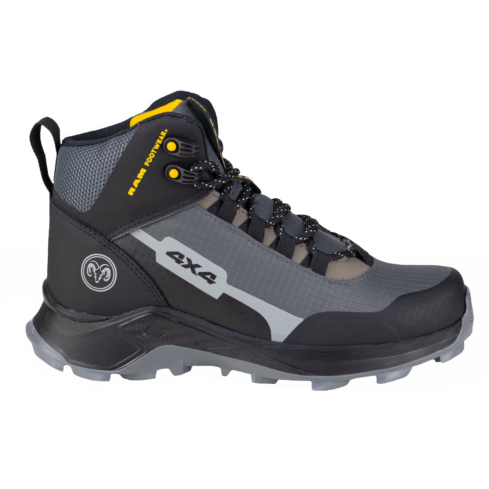 Bota Casual Senderismo Para Caballero New Ram 9549 Negro Gris
