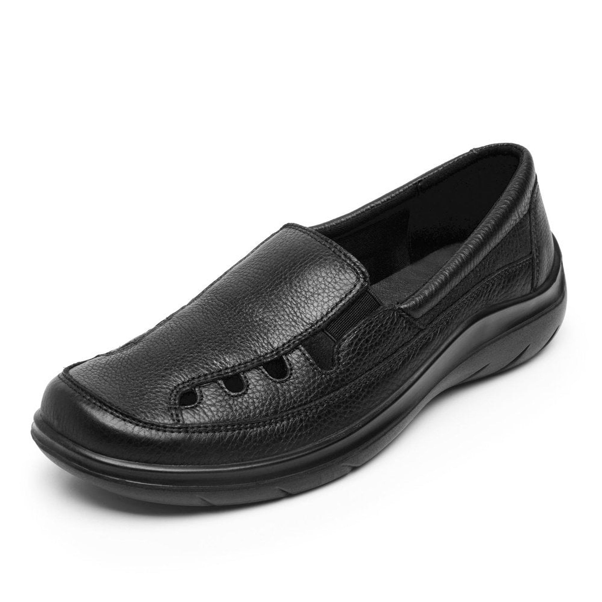 Mocasin Negro Flexi Confort Para Mujer 128701 Suela Flexible
