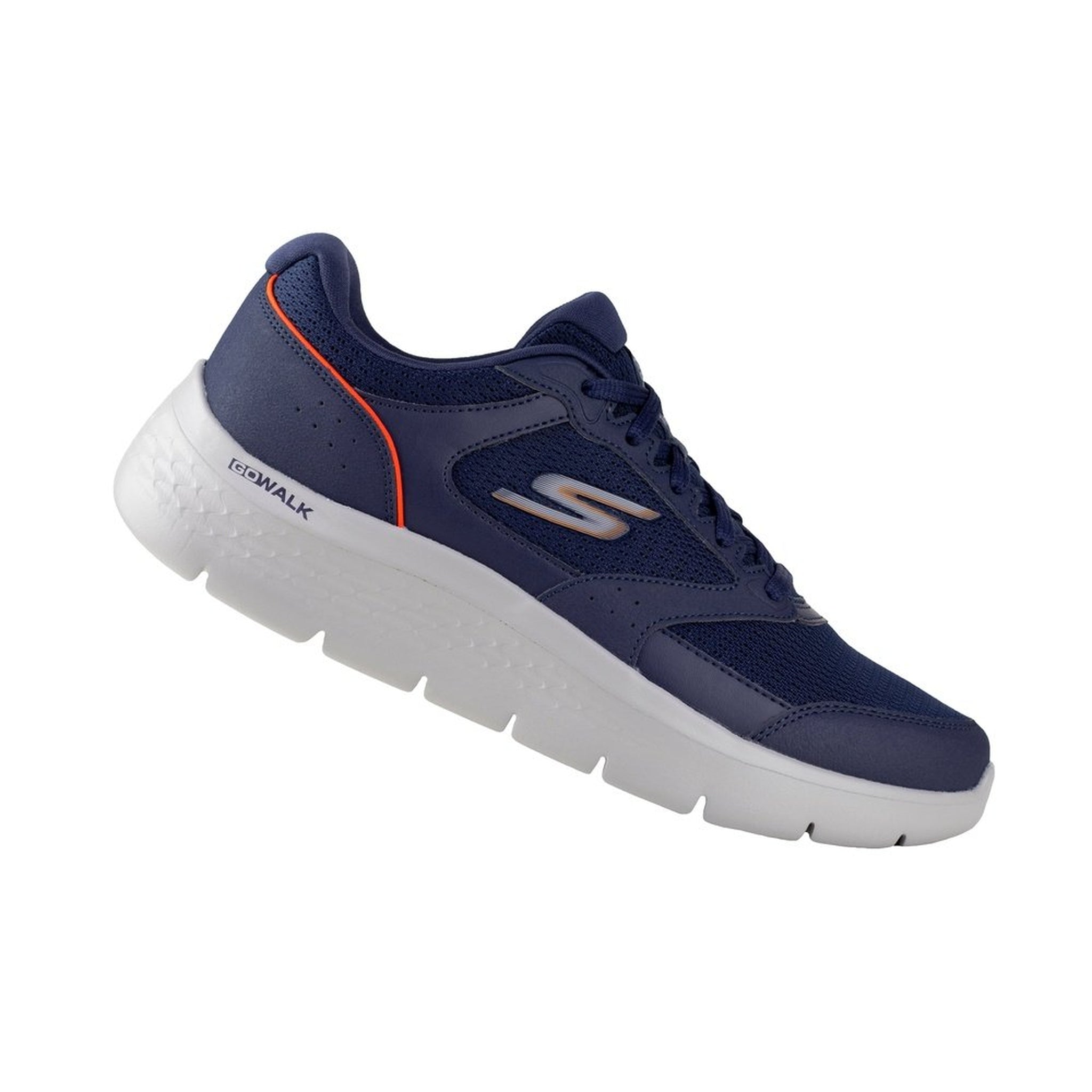 Tenis Skechers GoWalk Flex Caballero 216480x Marino Naranja