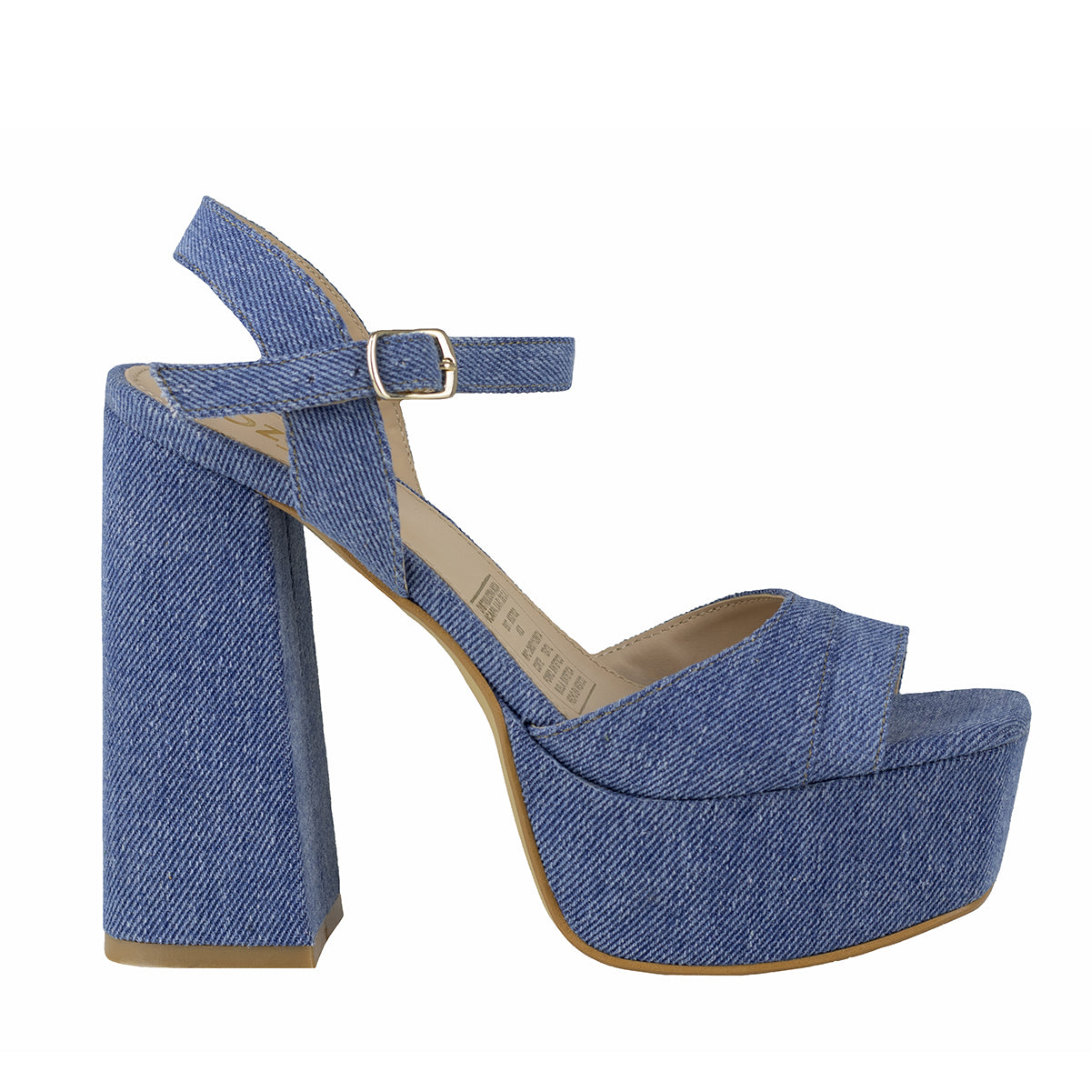 Sandalia de Tacón Dama Capa de Ozono 652702 Azul Mezclilla