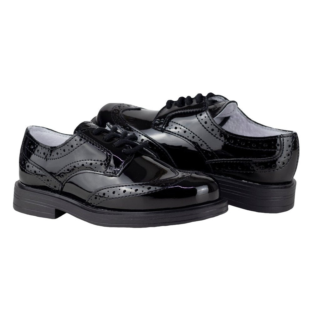 Zapato Bostoniano Escolar Charol Niñas Chabelo C562-a Negro 18-21