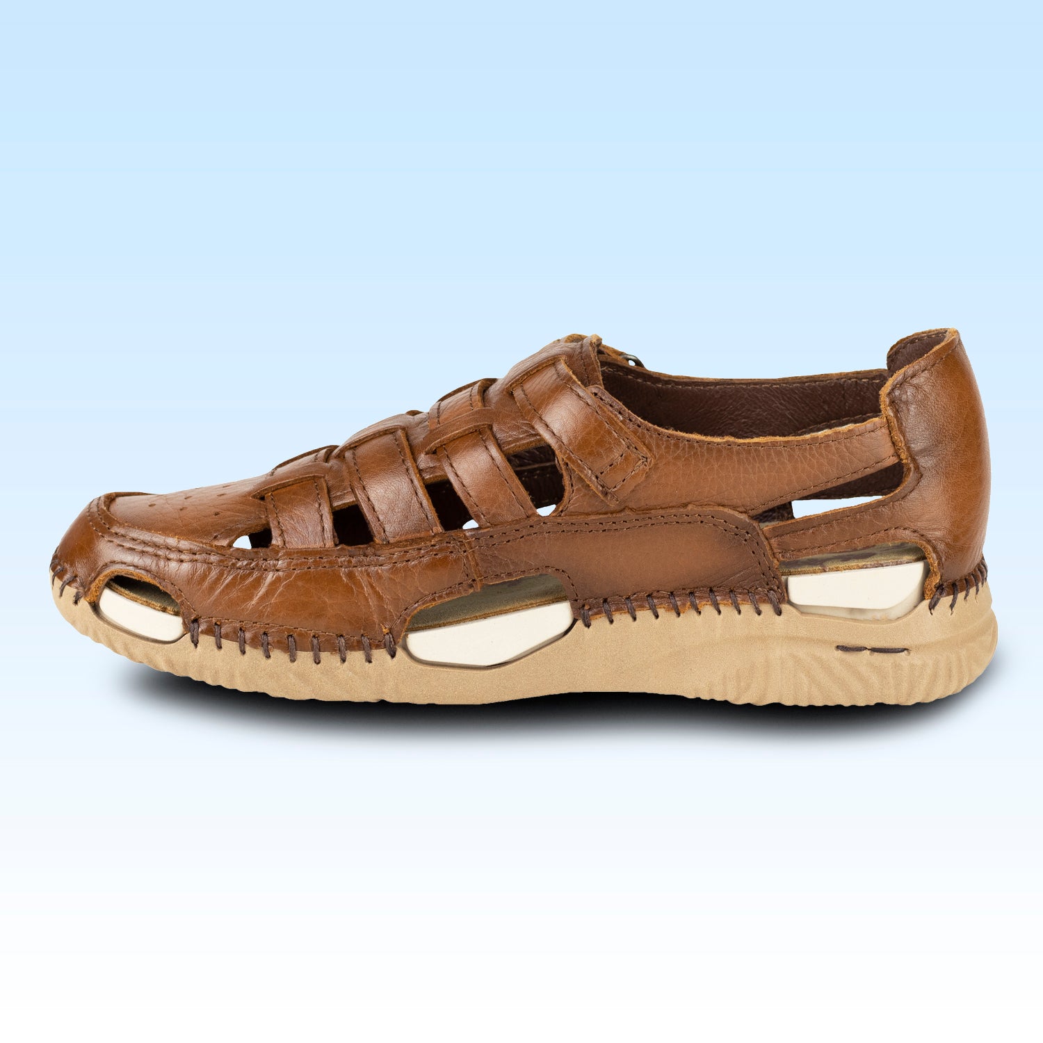 SandaliaTejidos a Mano Lobo Solo Para Dama 1771 Cedro