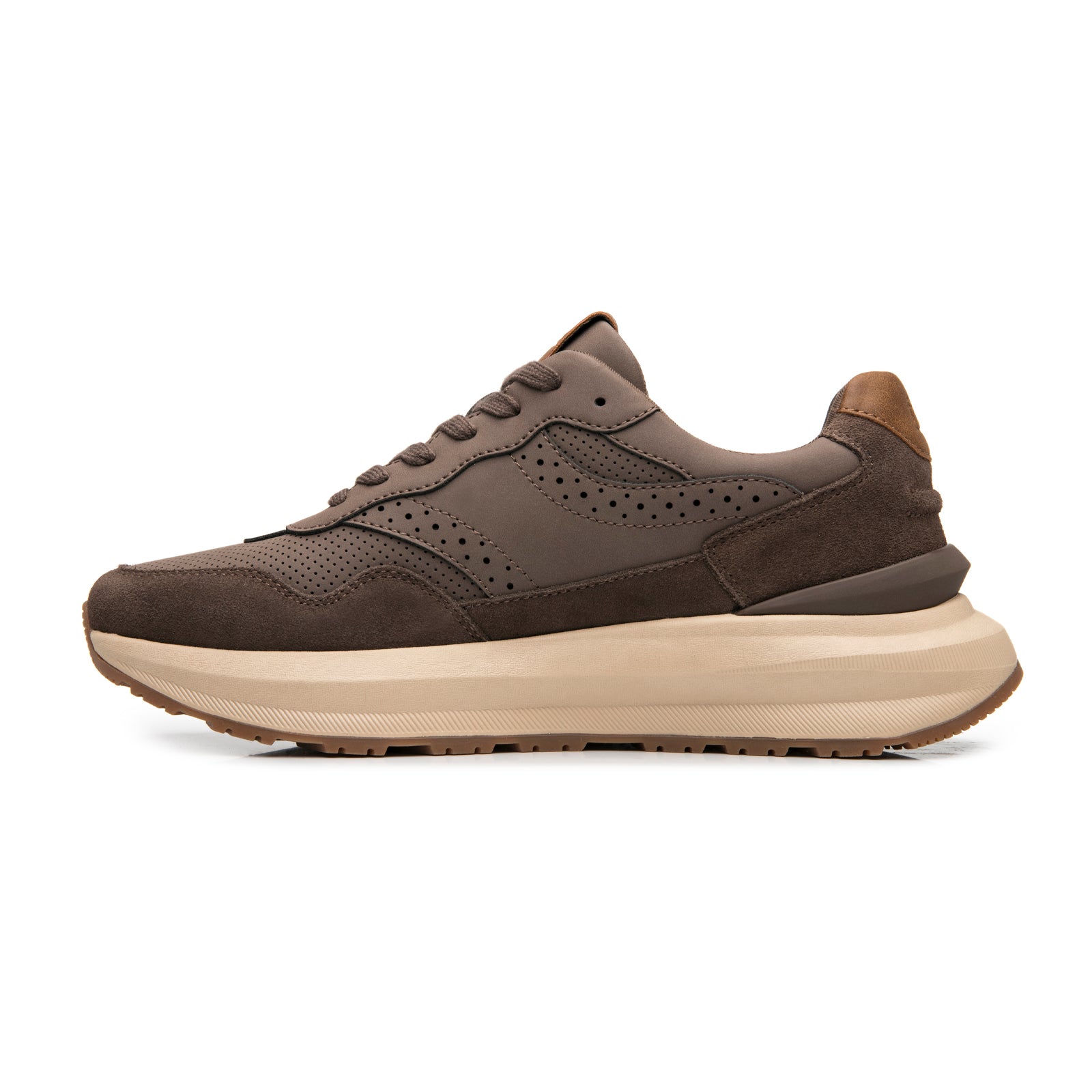 Tenis Confort Chunky Casual Para Caballero Flexi 420903 Café