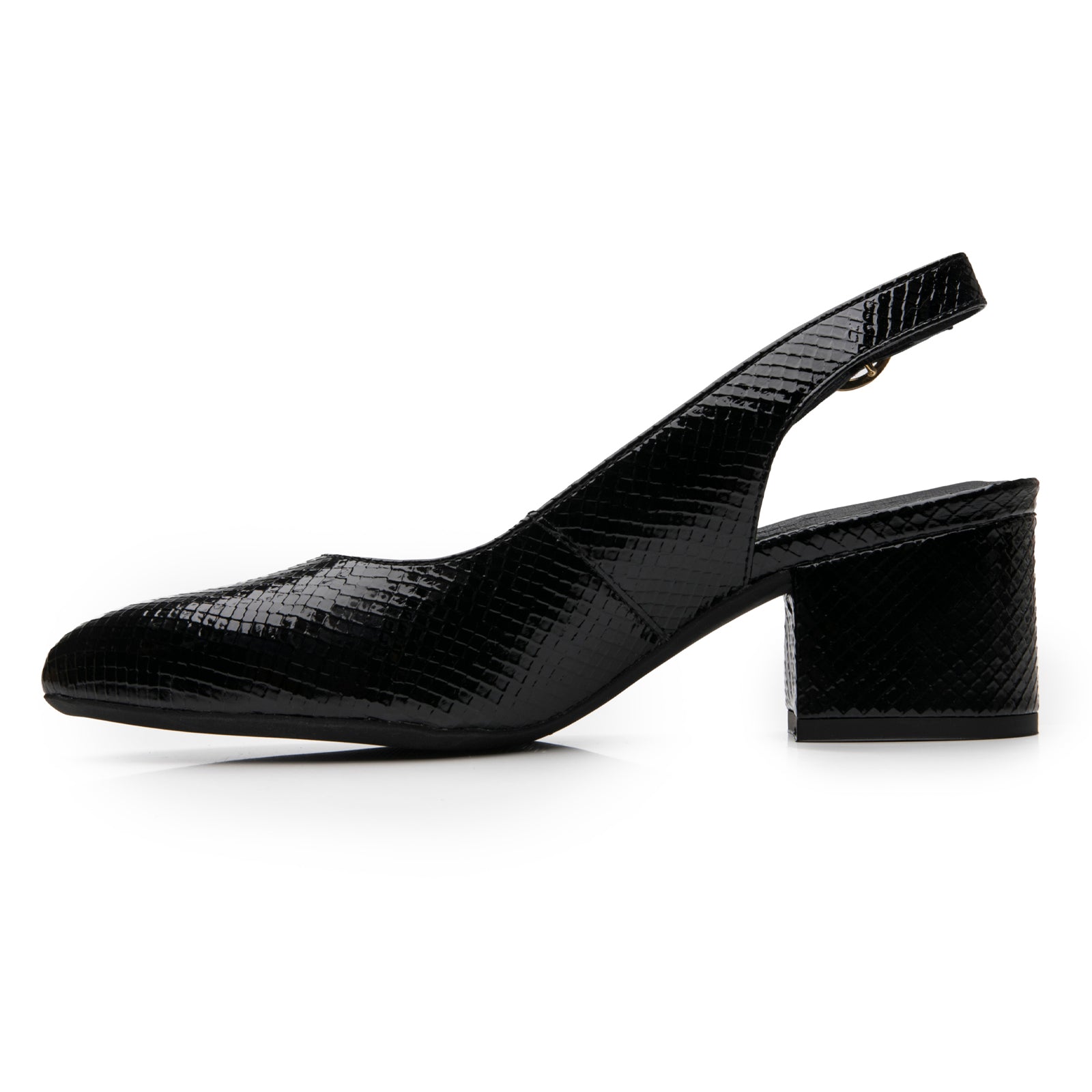 Zapatilla de Punta Tacón Medio Para Mujer Flexi 137503 Negro