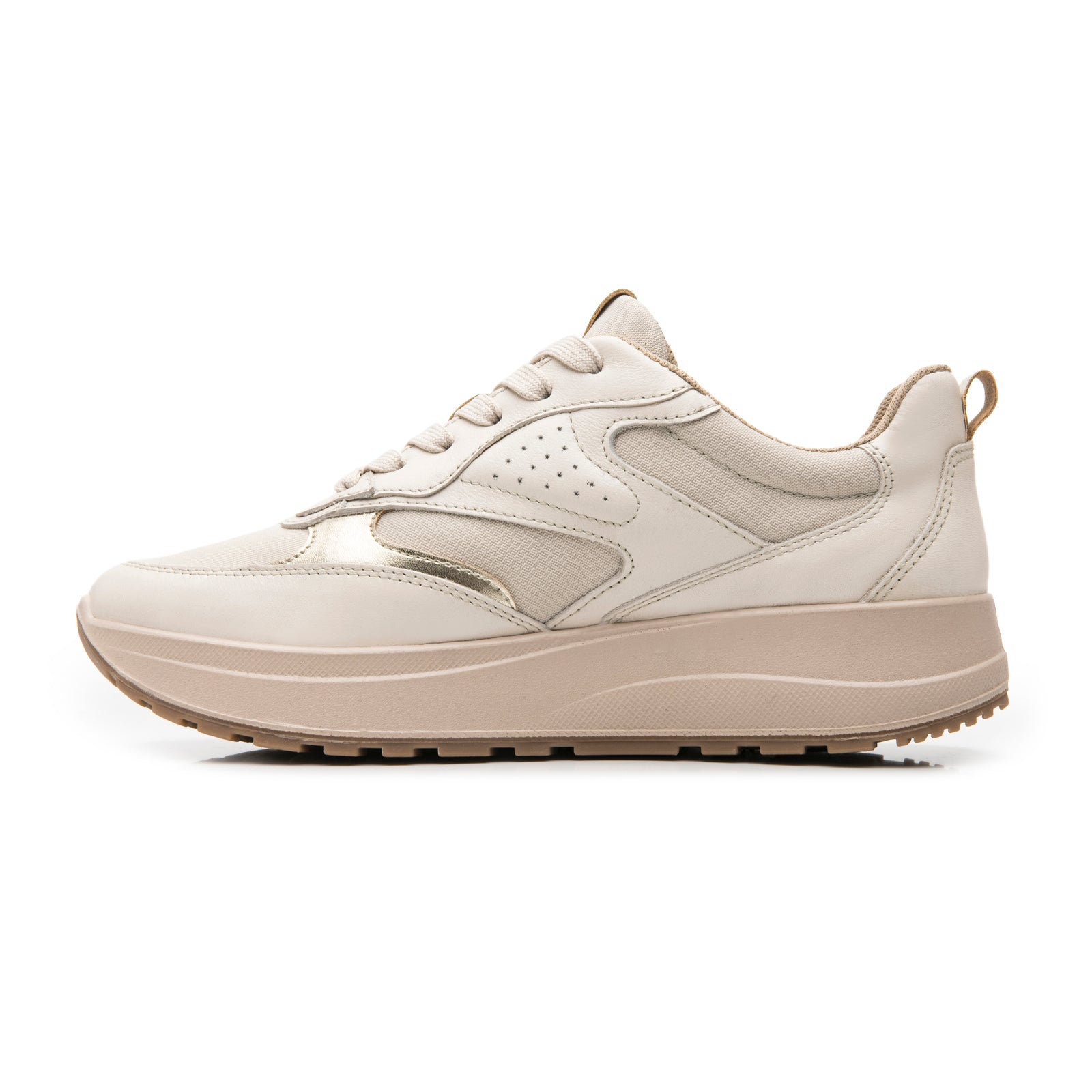 Tenis Casual Cómodos Para Dama Flexi 117210 Beige
