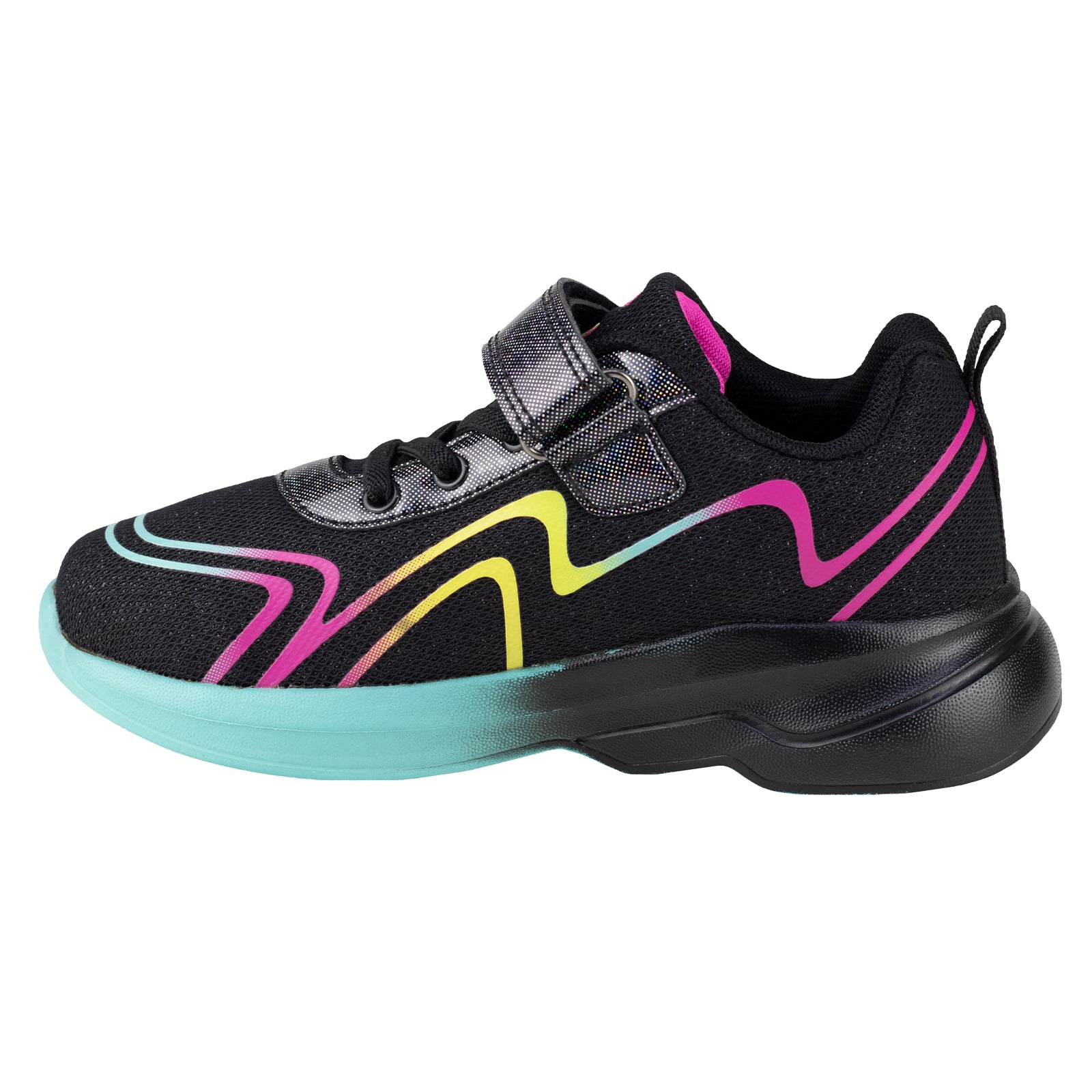 Tenis Casual Para Niña Charly Kids 1098426 Negro Aqua