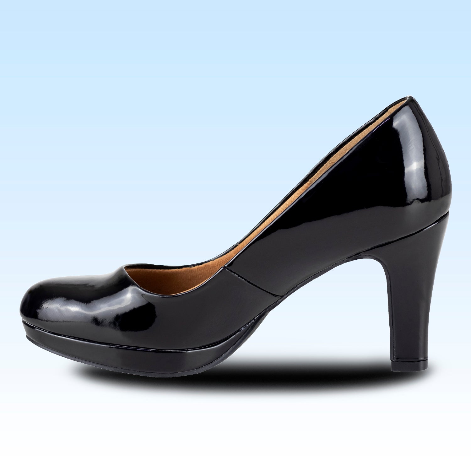 Zapatilla Clásica Dama Lady Paulina Amaya 23101 Negro Charol