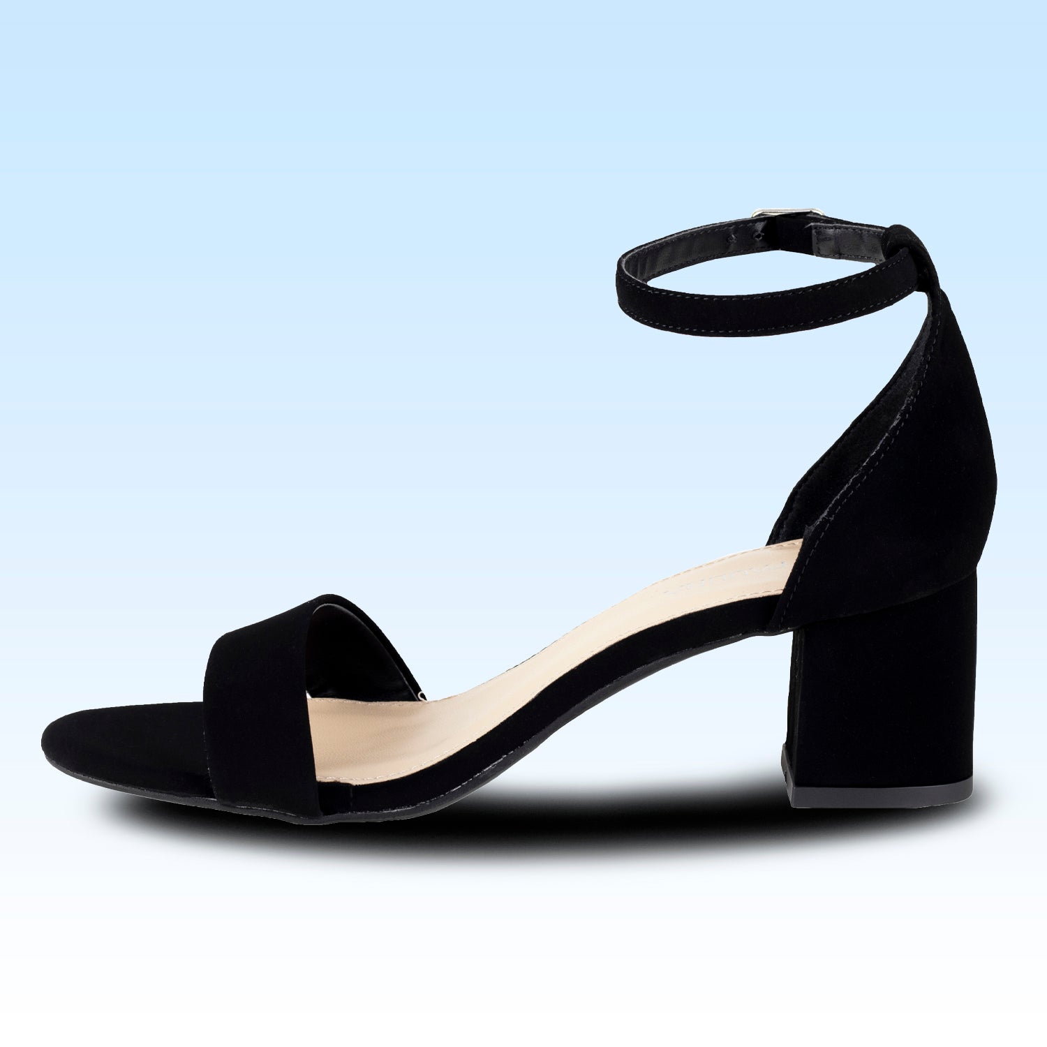 Sandalia De Tacón Dama Lady Paulina Almendra 21216 Negro