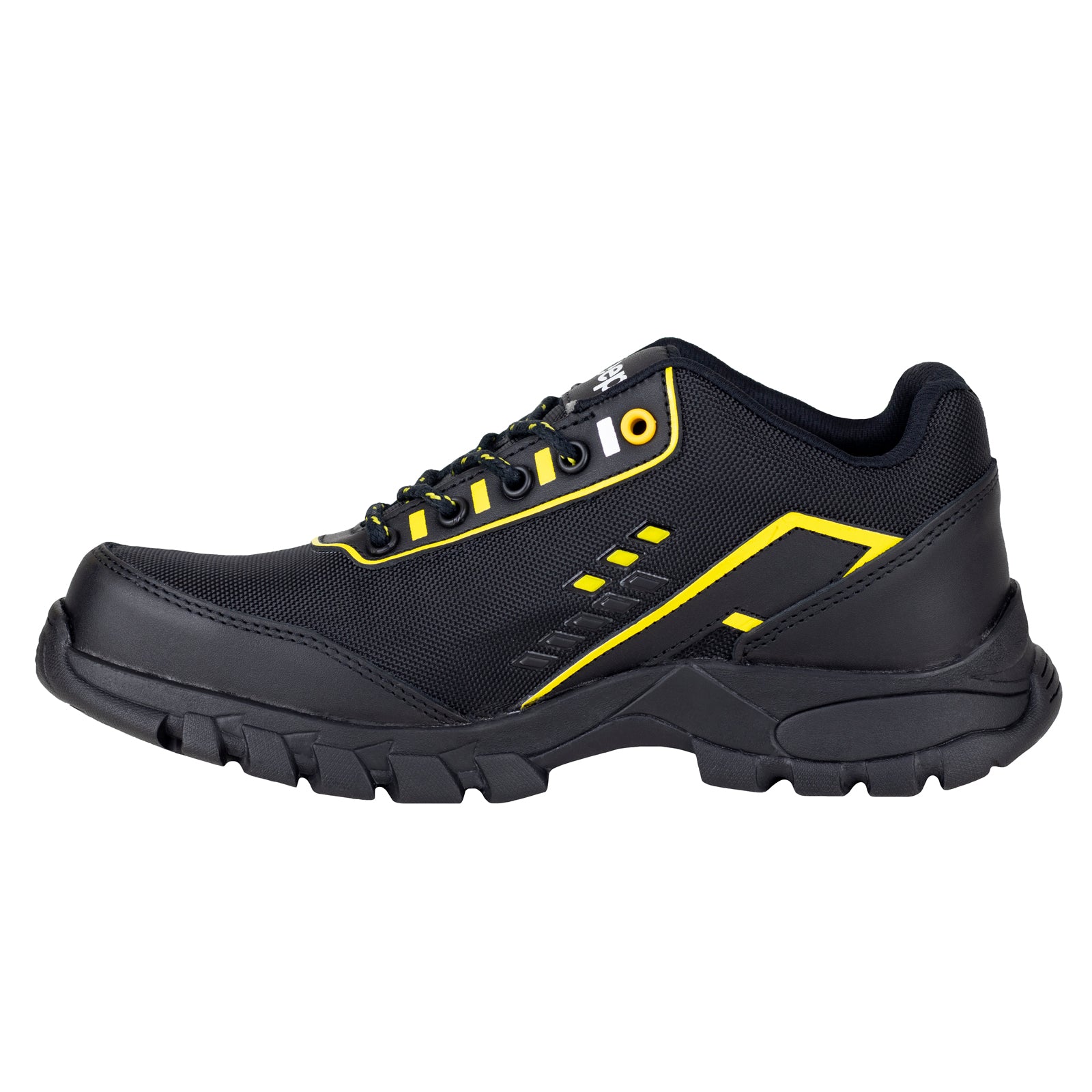 -Tenis Industrial Tipo II (PP) Caballero Jeep 18704 Negro Amarillo-