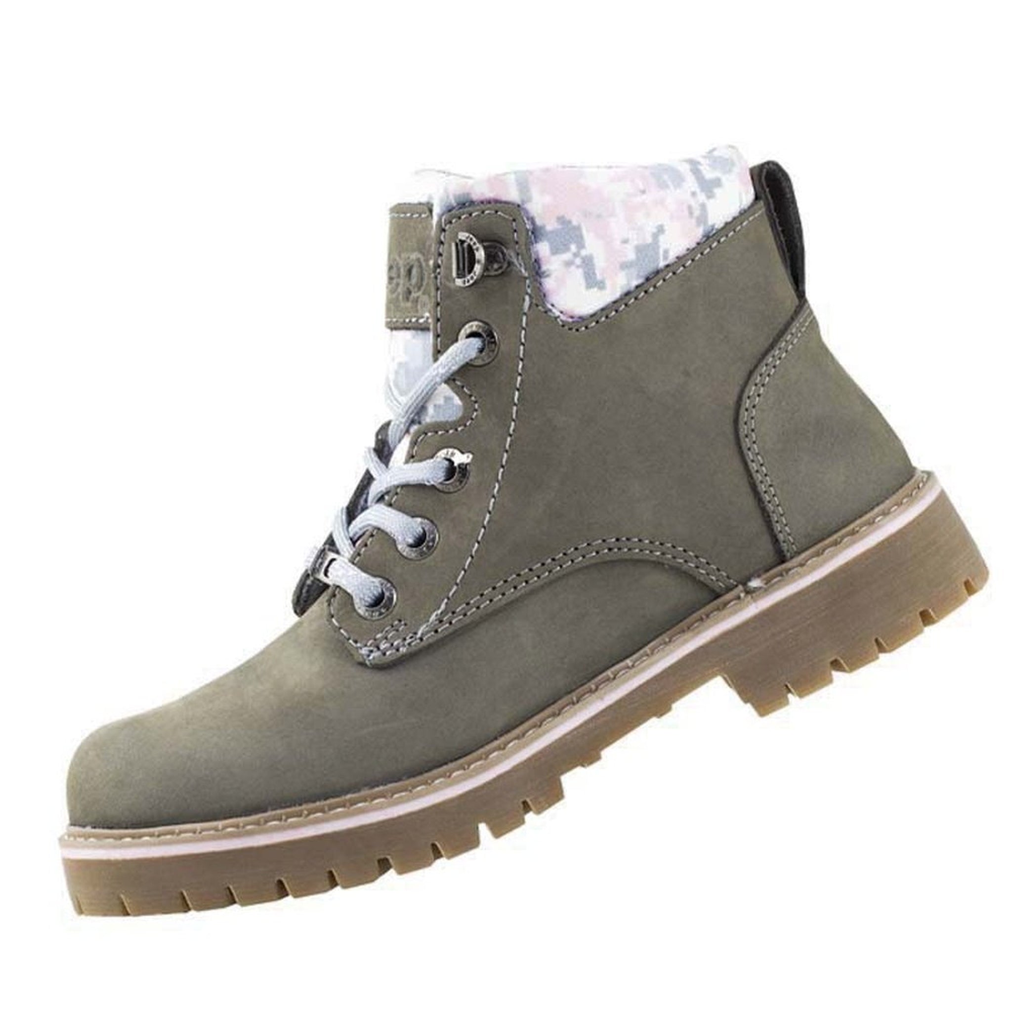 Botas Casco Acero Jeep Casual Estilo 10754 Nobuck Gris